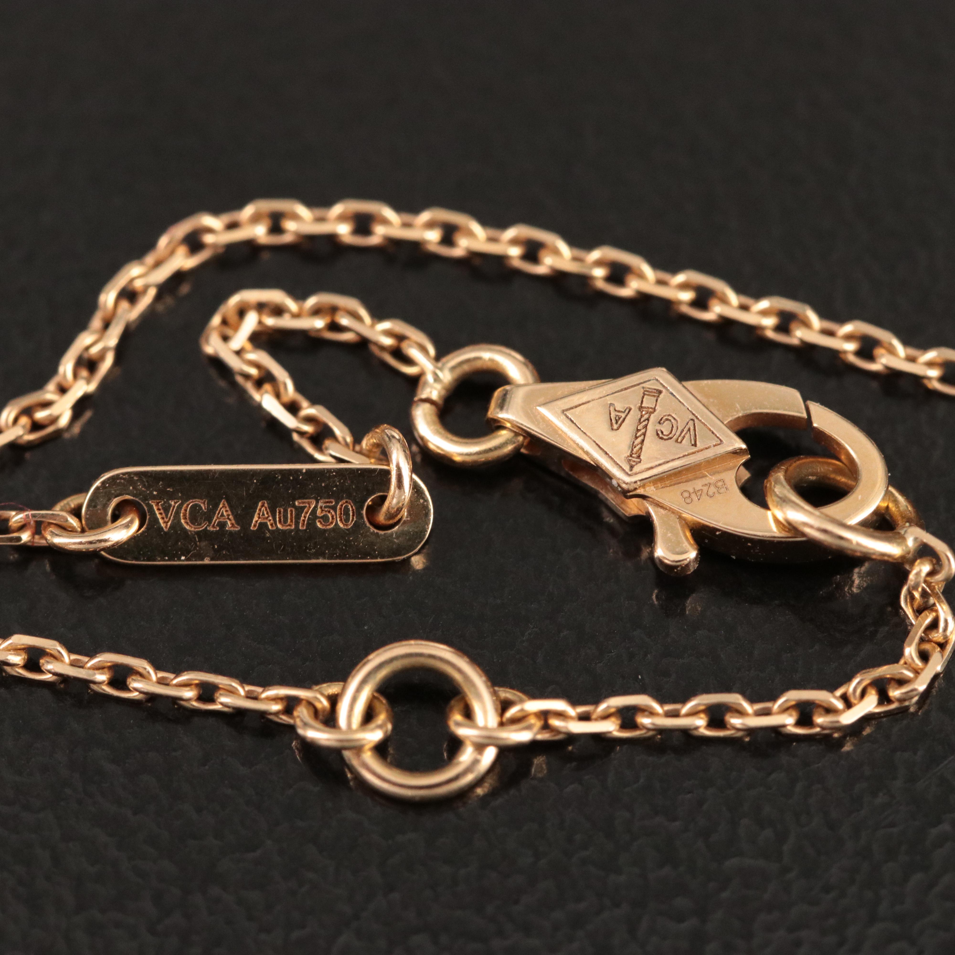 Van Cleef & Arpels Sweet Alhambra 18K Mother of Pearl Necklace