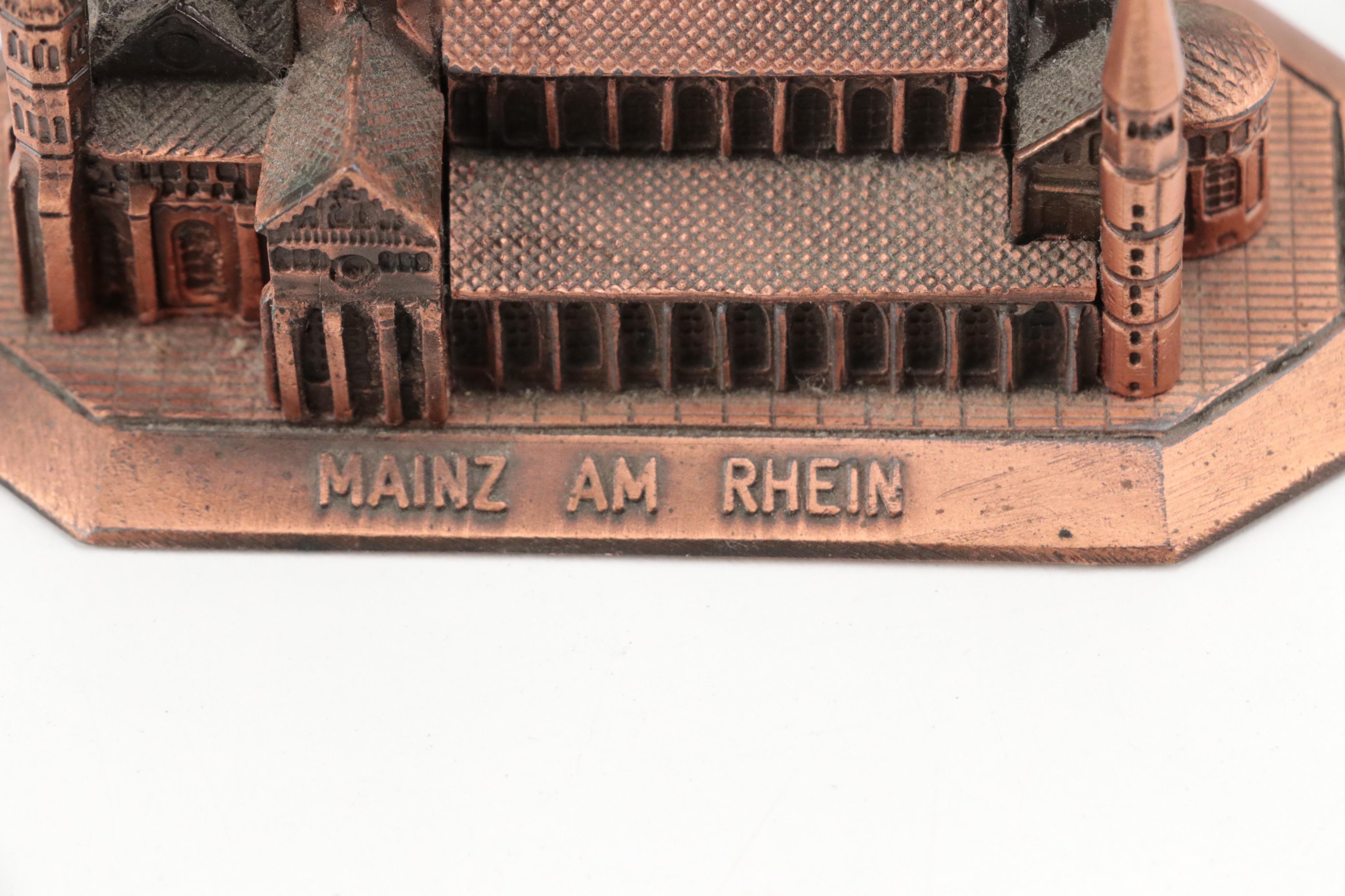 Metal St. Martinus Cathedral with Other Miniature Architectural Souvenirs