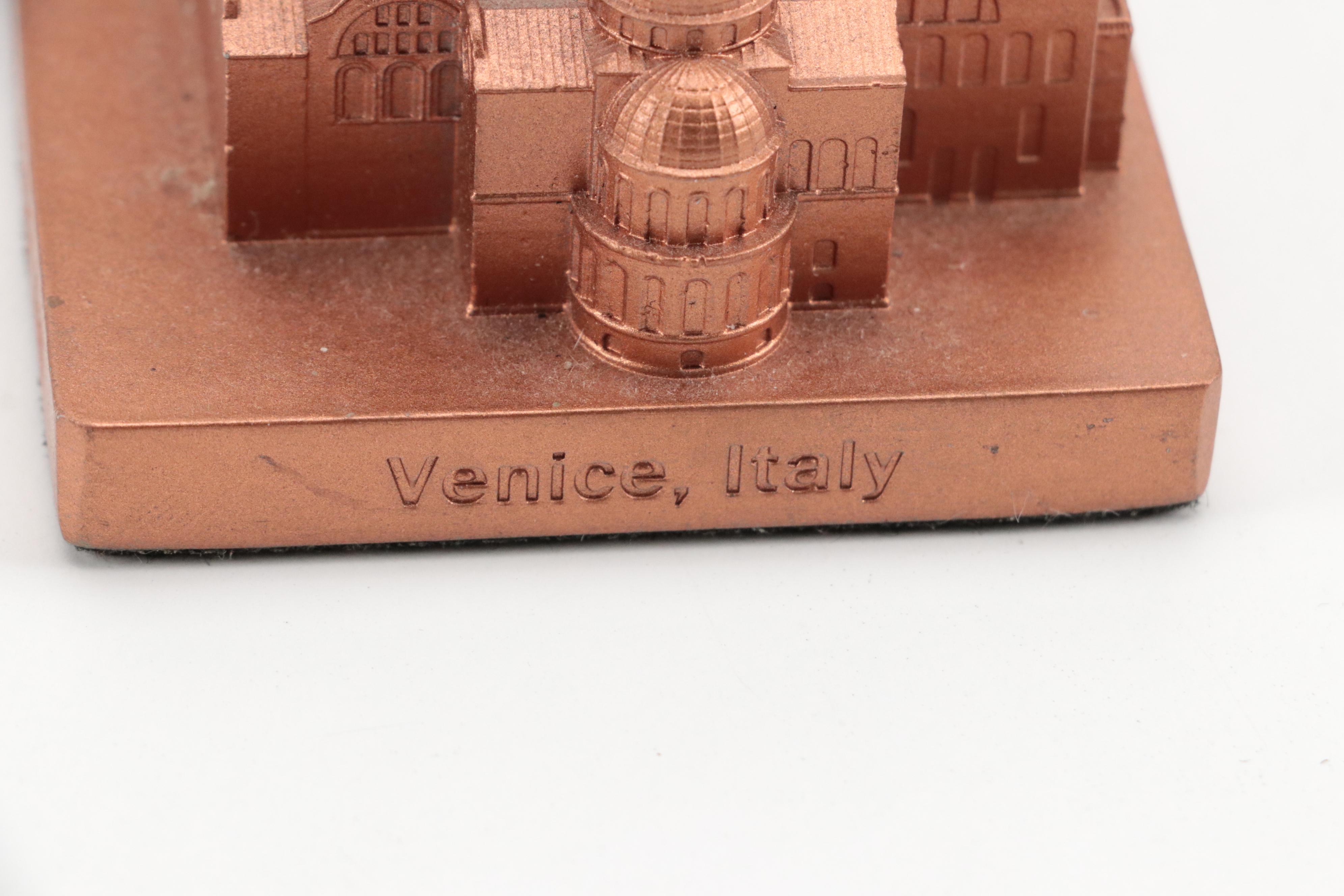 Metal St. Martinus Cathedral with Other Miniature Architectural Souvenirs