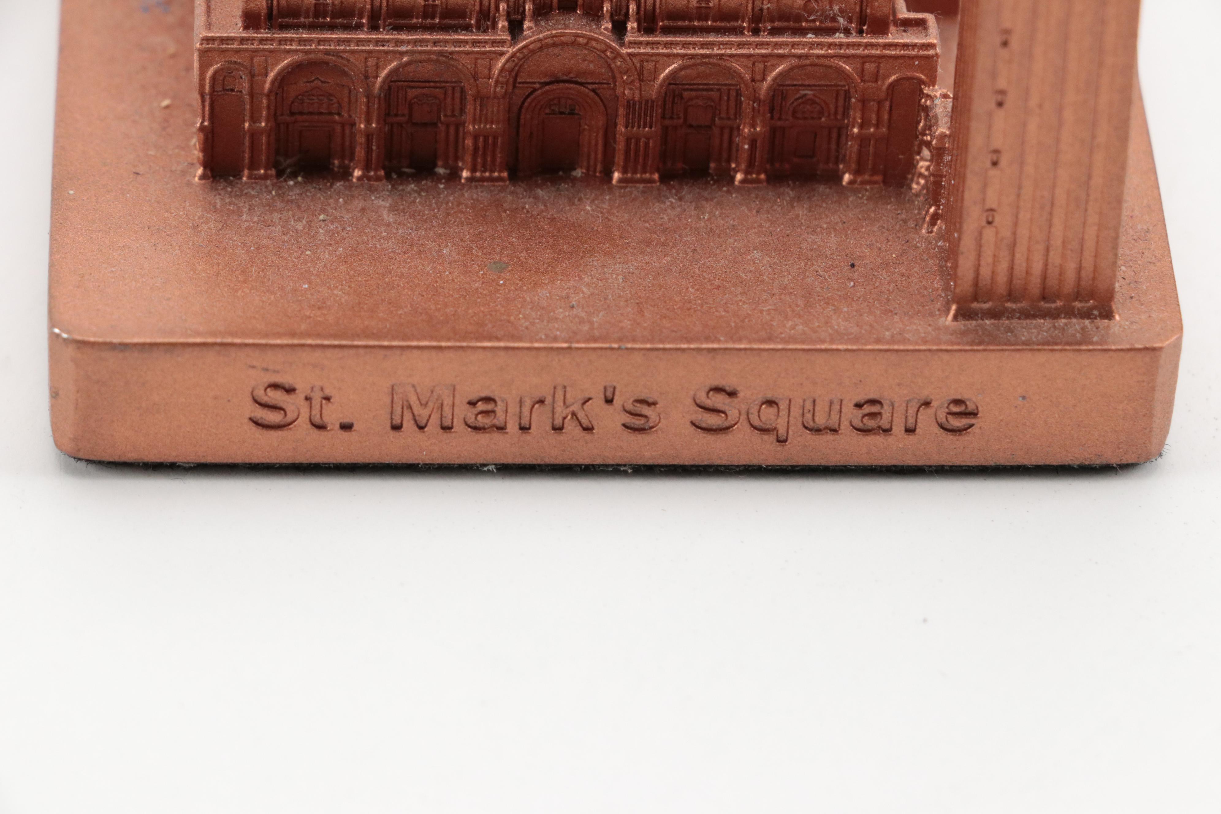 Metal St. Martinus Cathedral with Other Miniature Architectural Souvenirs