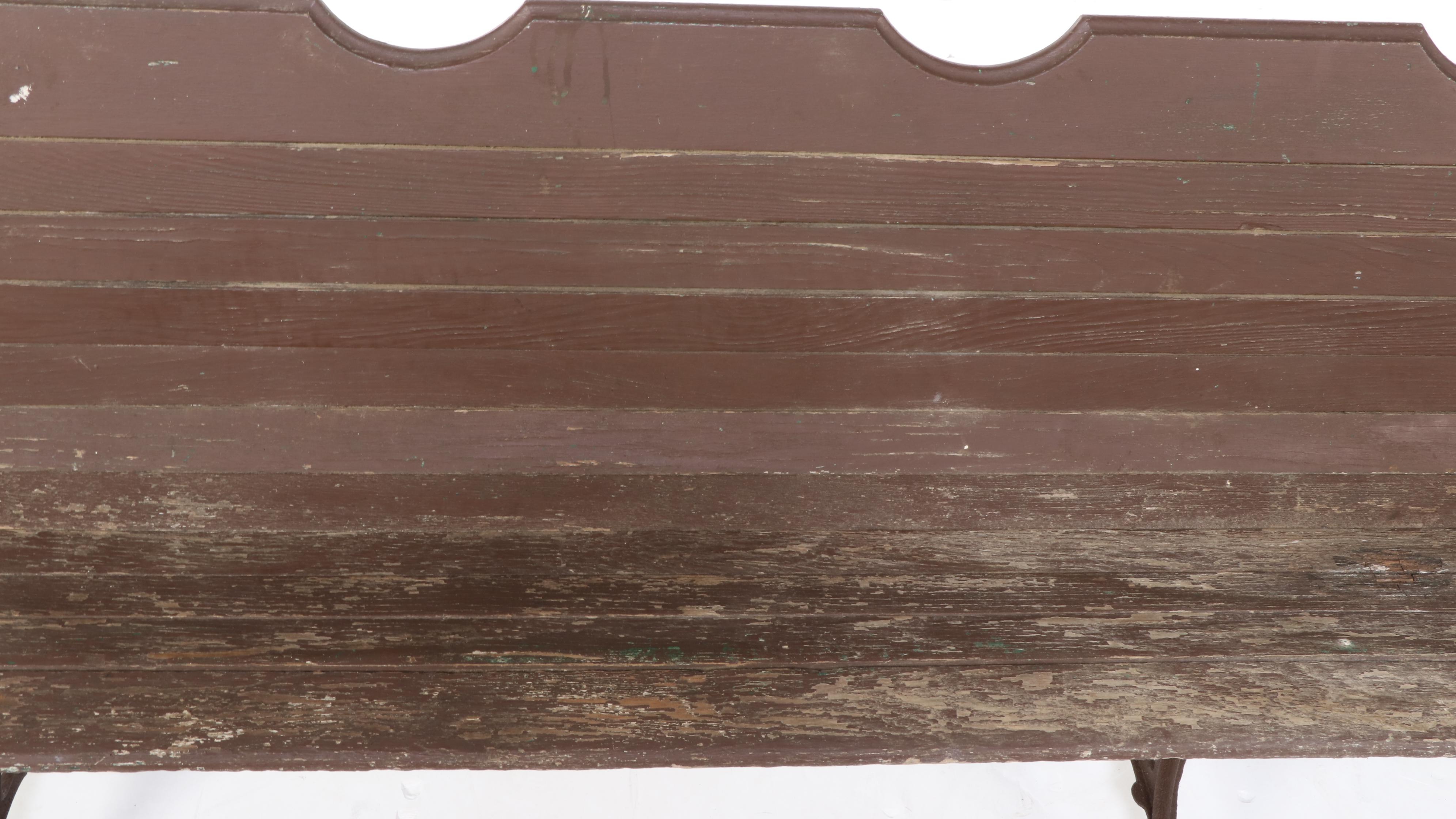 Victorian Iron and Wood Park Bench, Circa 1900