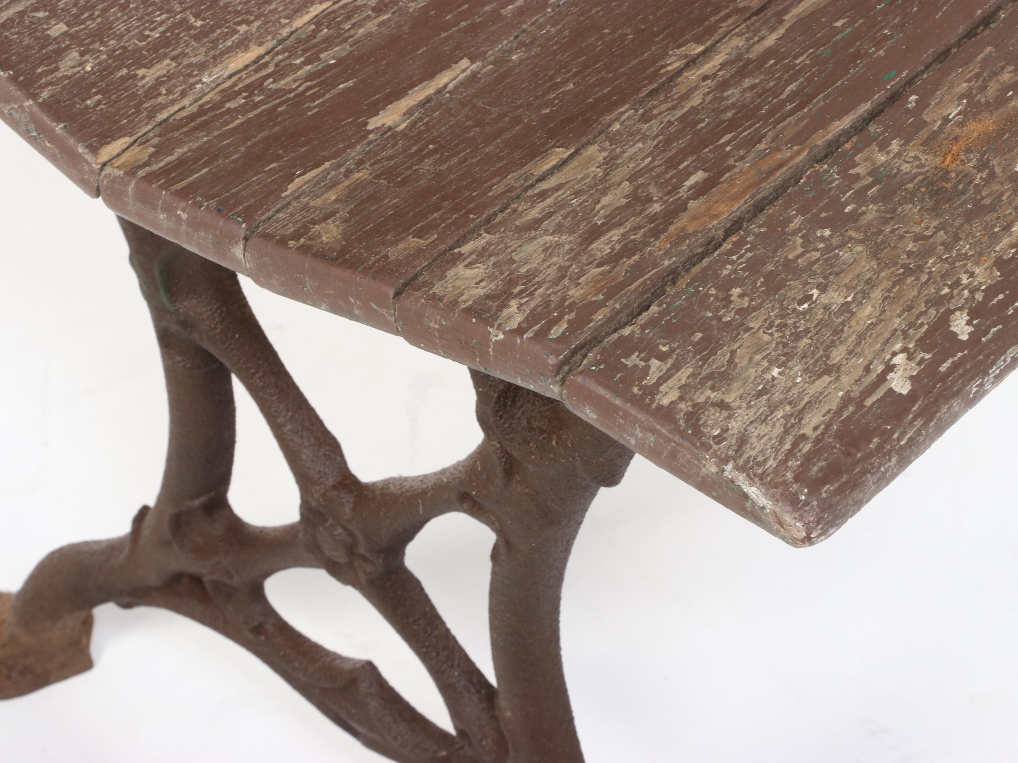 Victorian Iron and Wood Park Bench, Circa 1900