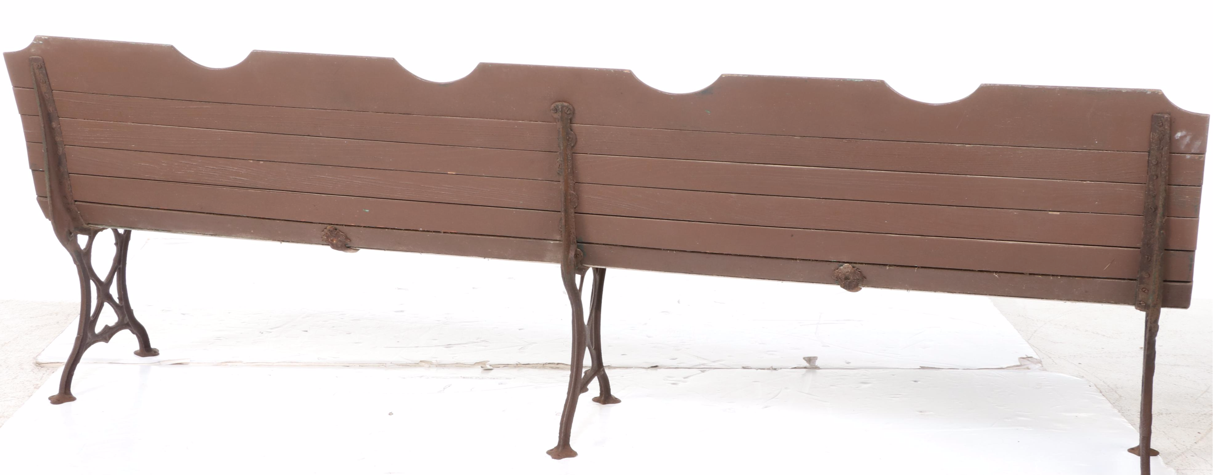 Victorian Iron and Wood Park Bench, Circa 1900