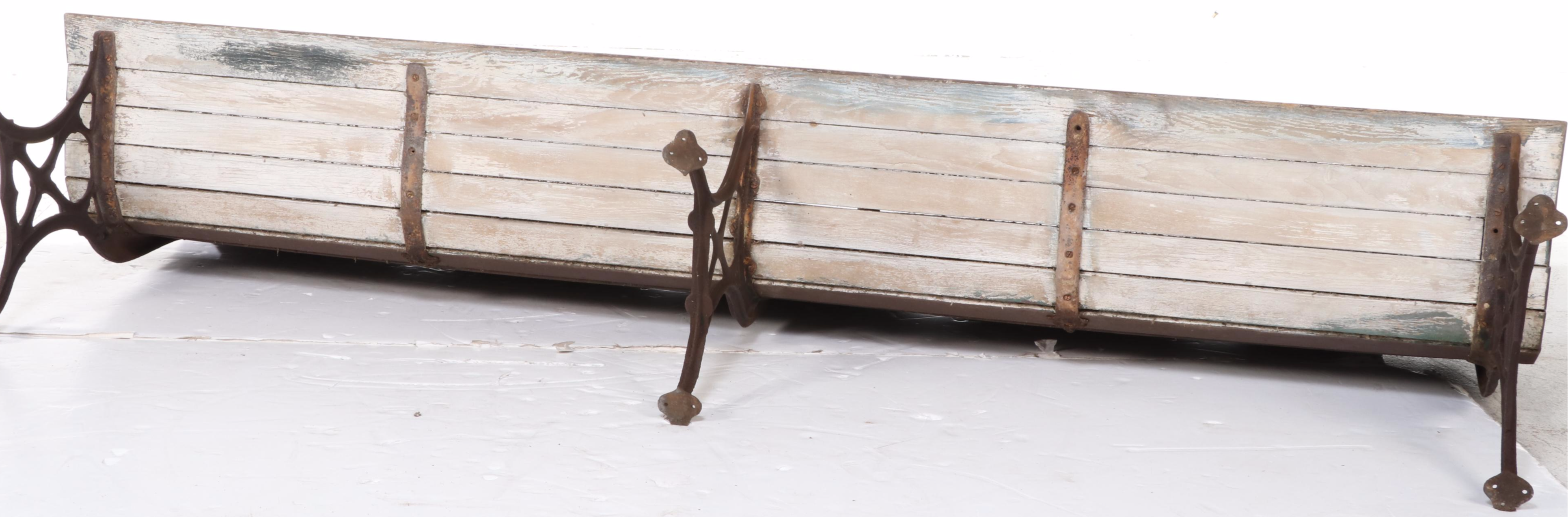 Victorian Iron and Wood Park Bench, Circa 1900
