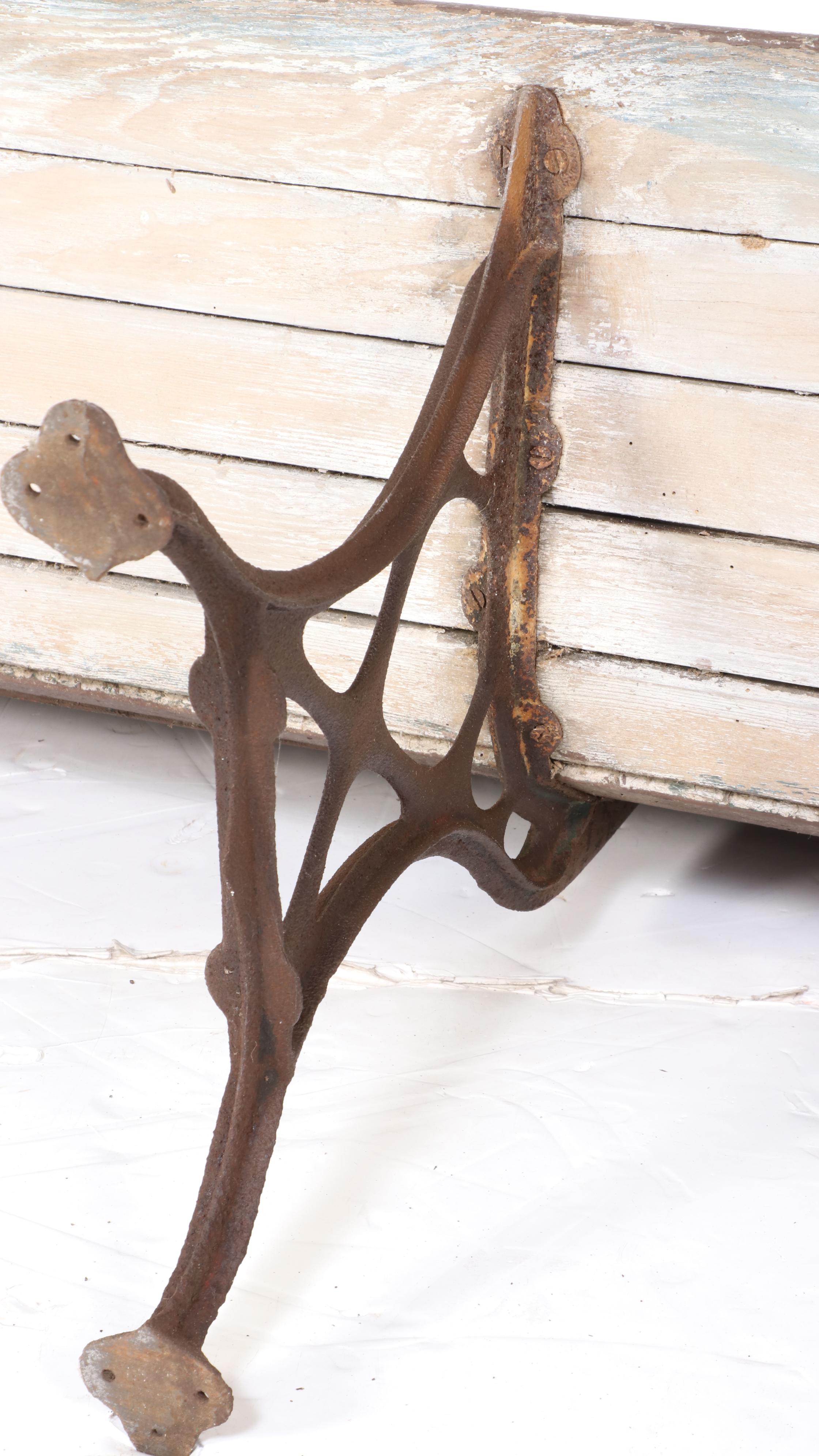 Victorian Iron and Wood Park Bench, Circa 1900