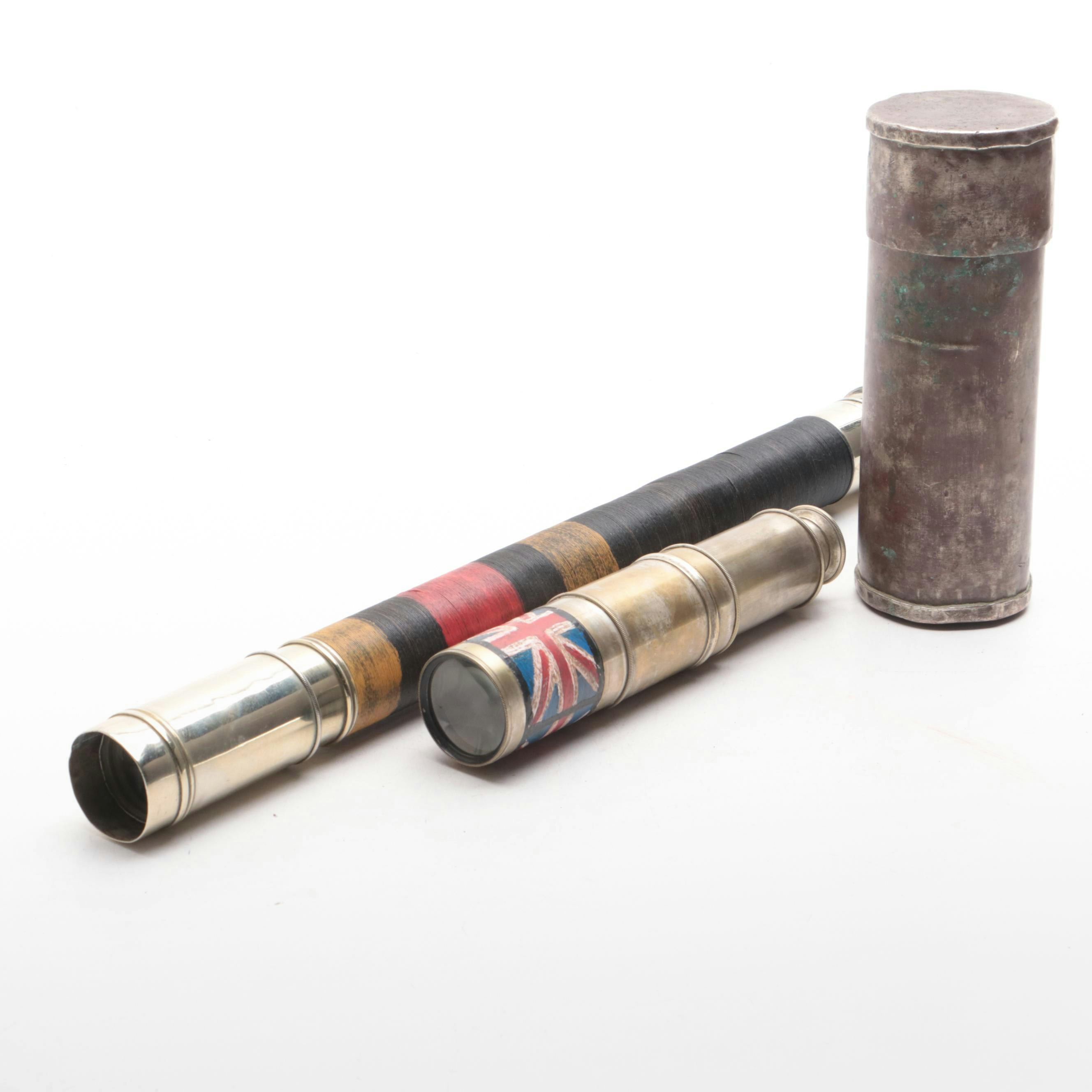 Ross Handheld Telescope with Other Union Jack Telescope and Case