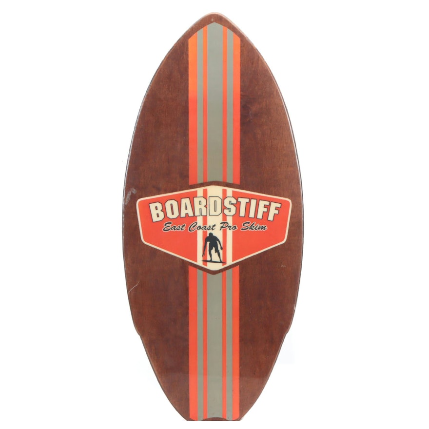 Boardstiff "East Coast Pro Skim" Wooden Skimboard, Early 21st Century