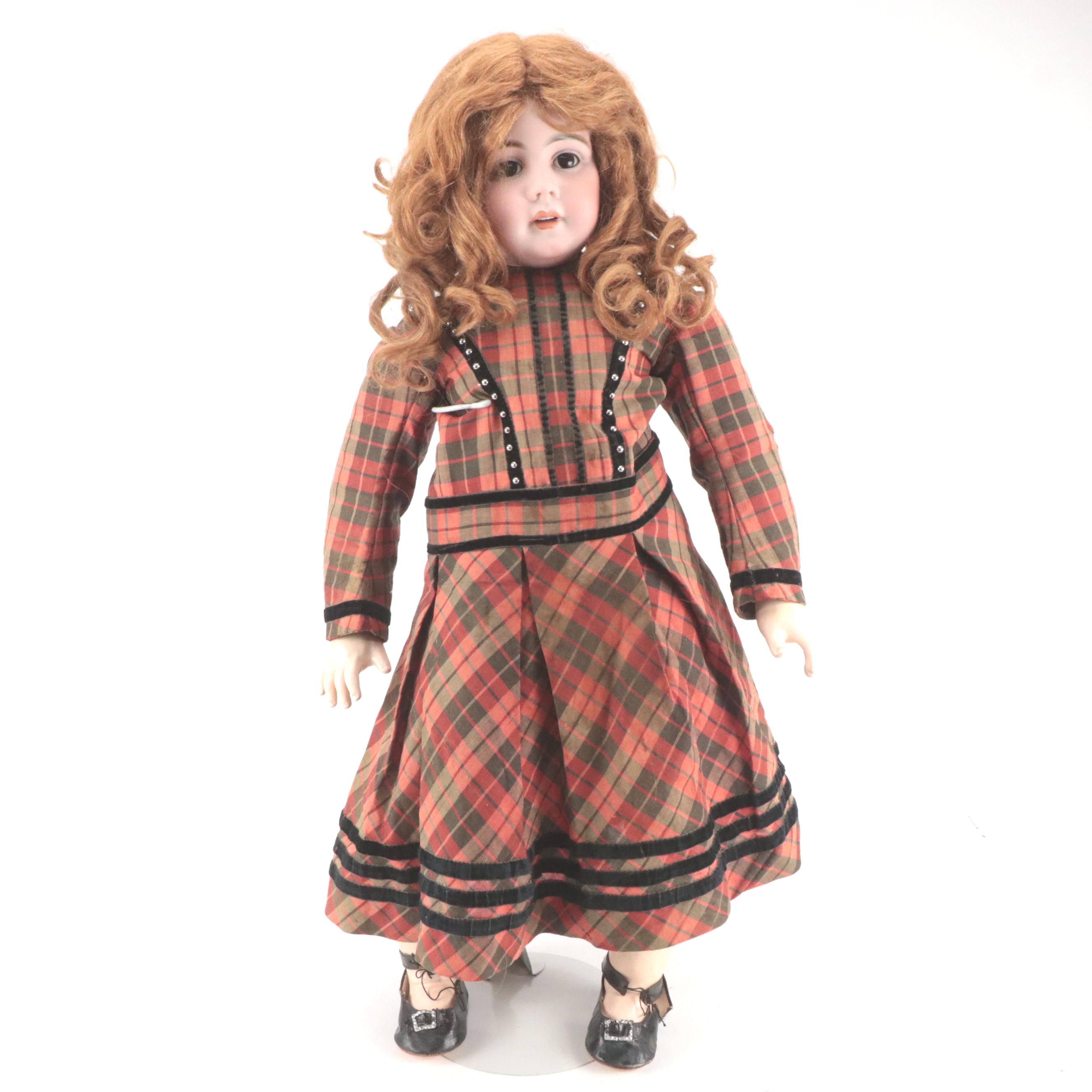 Simon & Halbig 939 Open Mouth Bisque Head with Jointed Wood and Composition Body