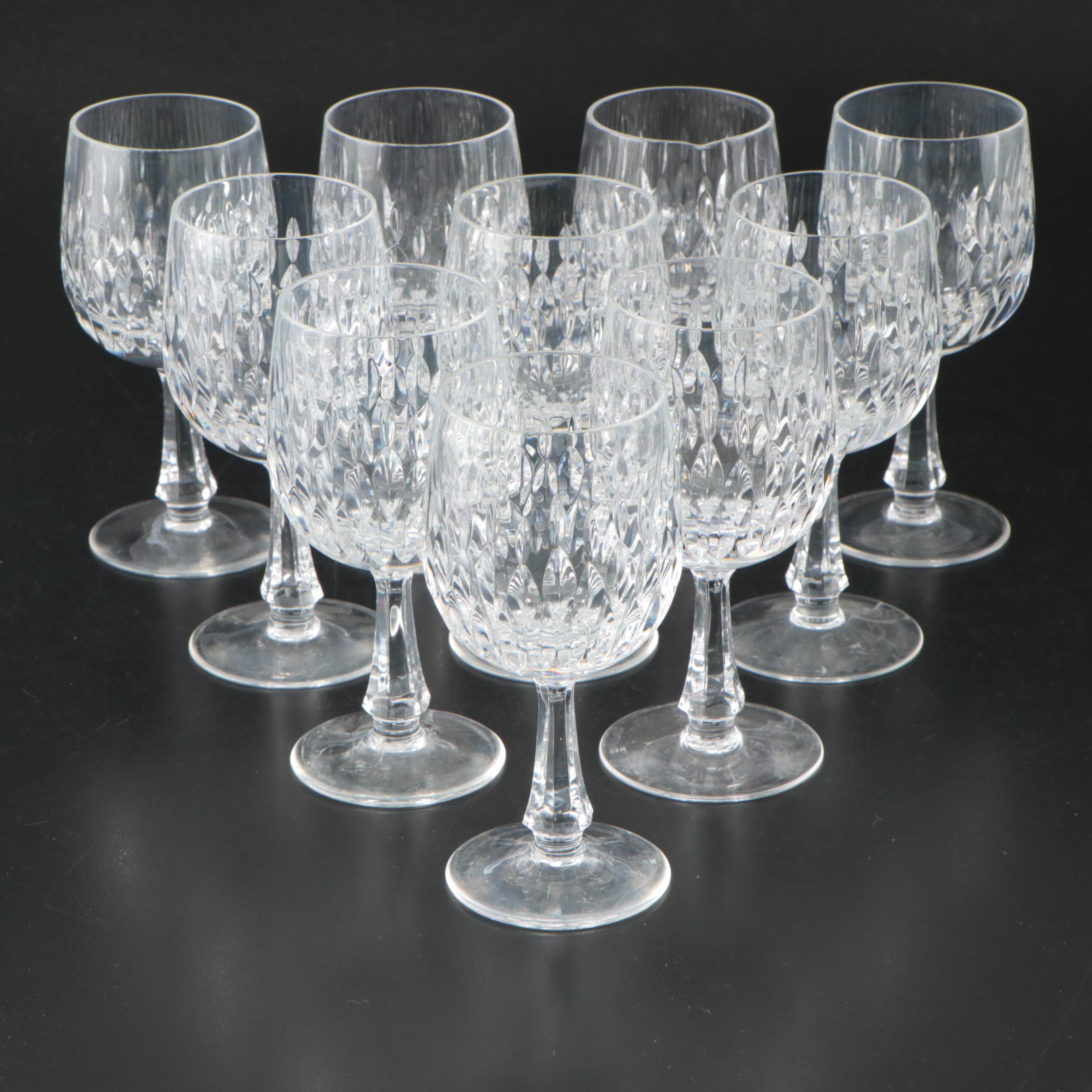 Gorham "Chantilly" Crystal Wine Glasses, 1972-1984