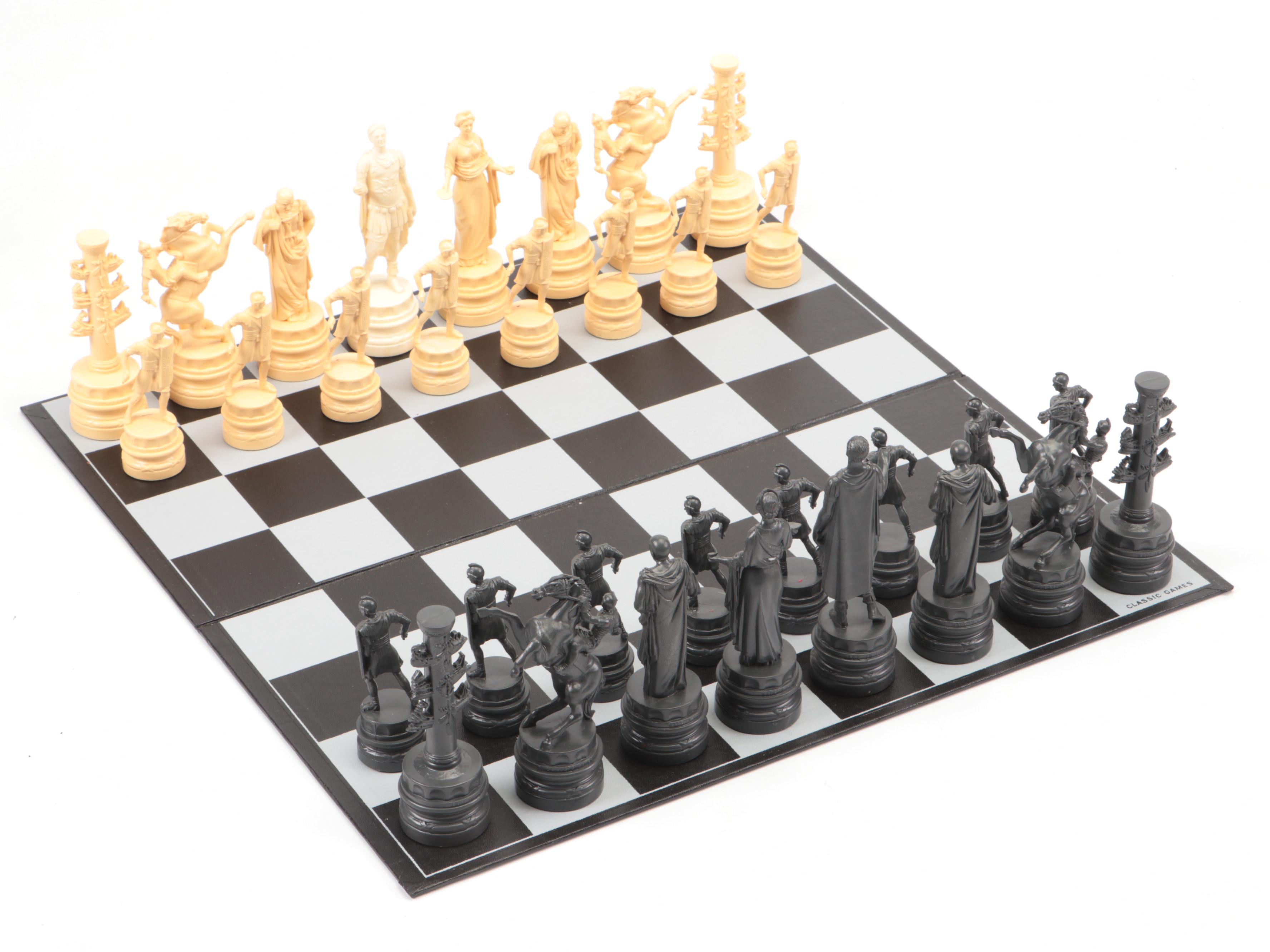 Classic Games Ancient Rome Chess Set, Mid-20th Century