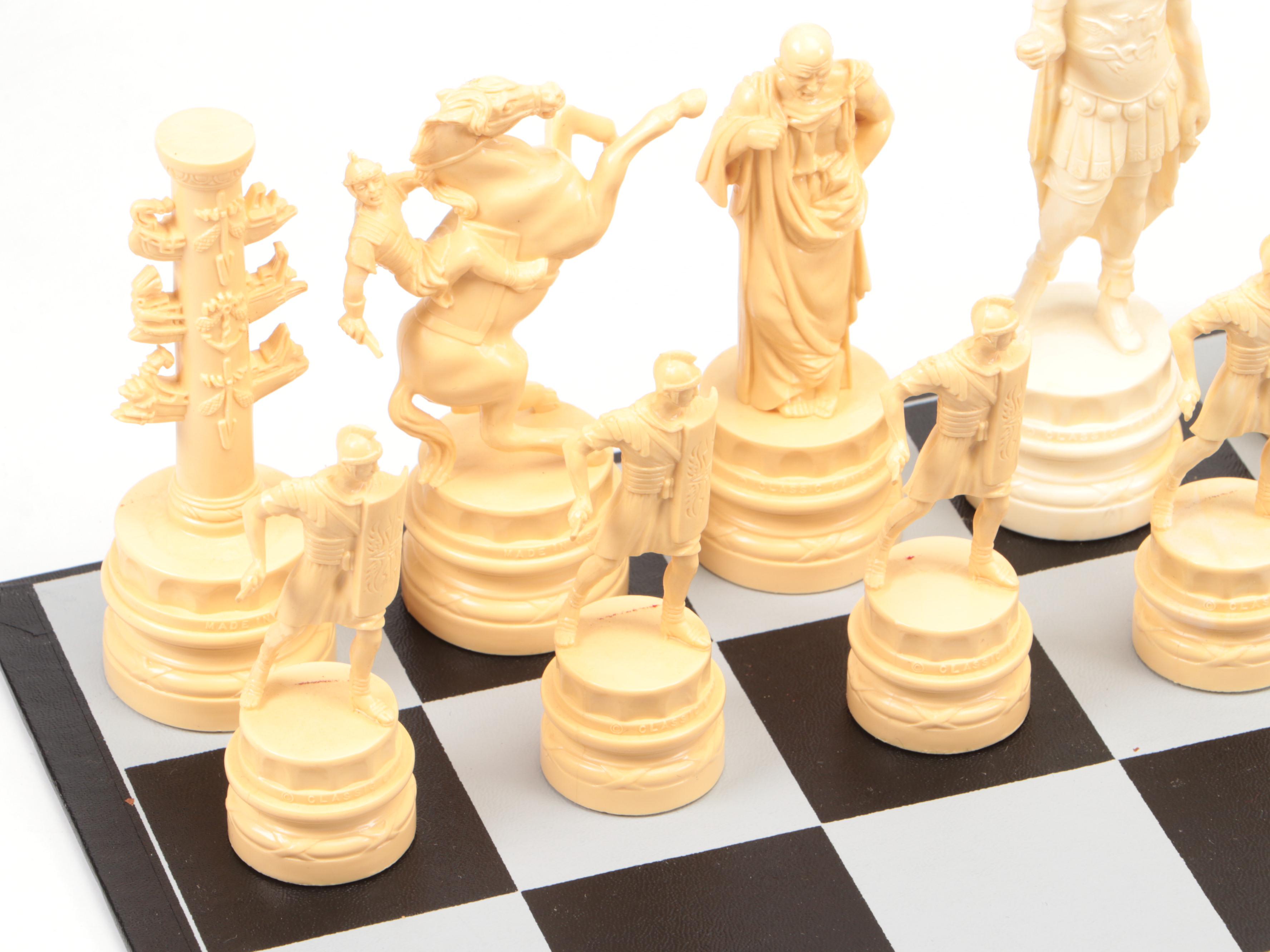 Classic Games Ancient Rome Chess Set, Mid-20th Century