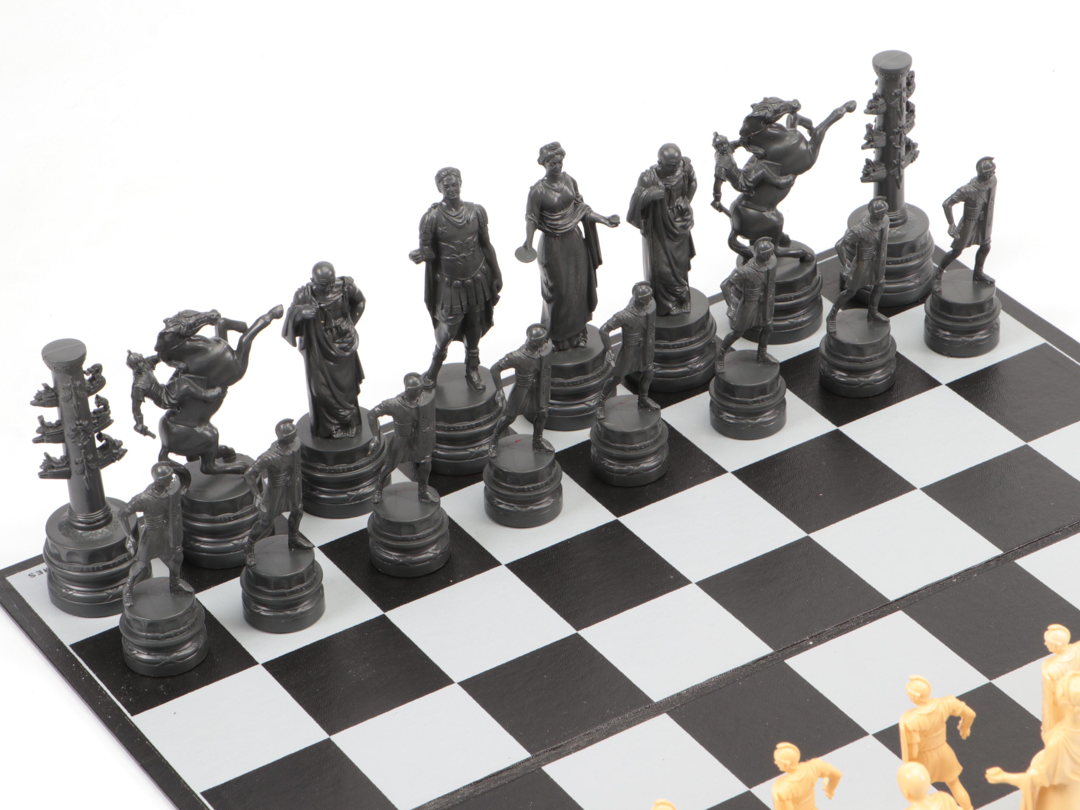 Classic Games Ancient Rome Chess Set, Mid-20th Century