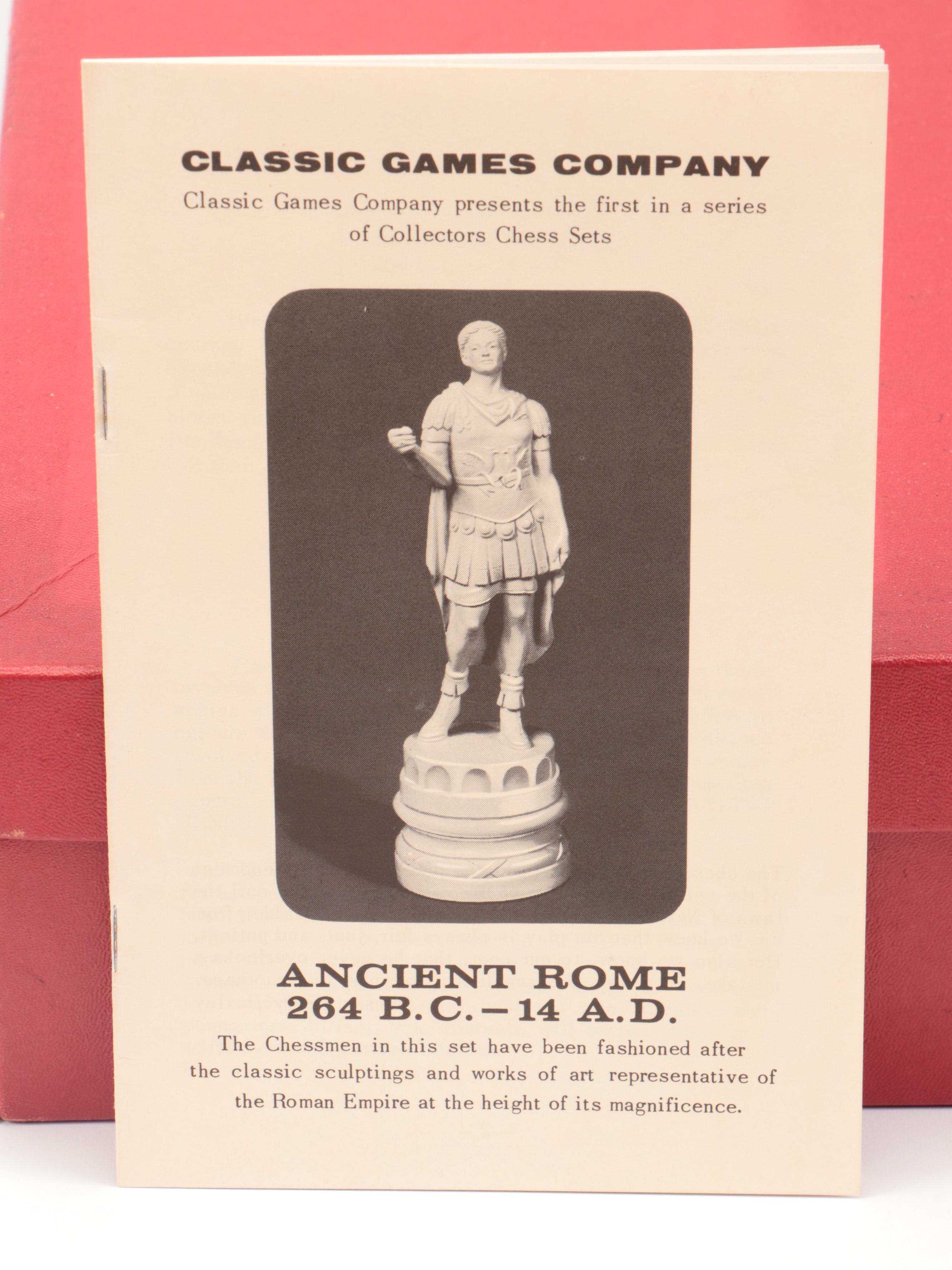 Classic Games Ancient Rome Chess Set, Mid-20th Century