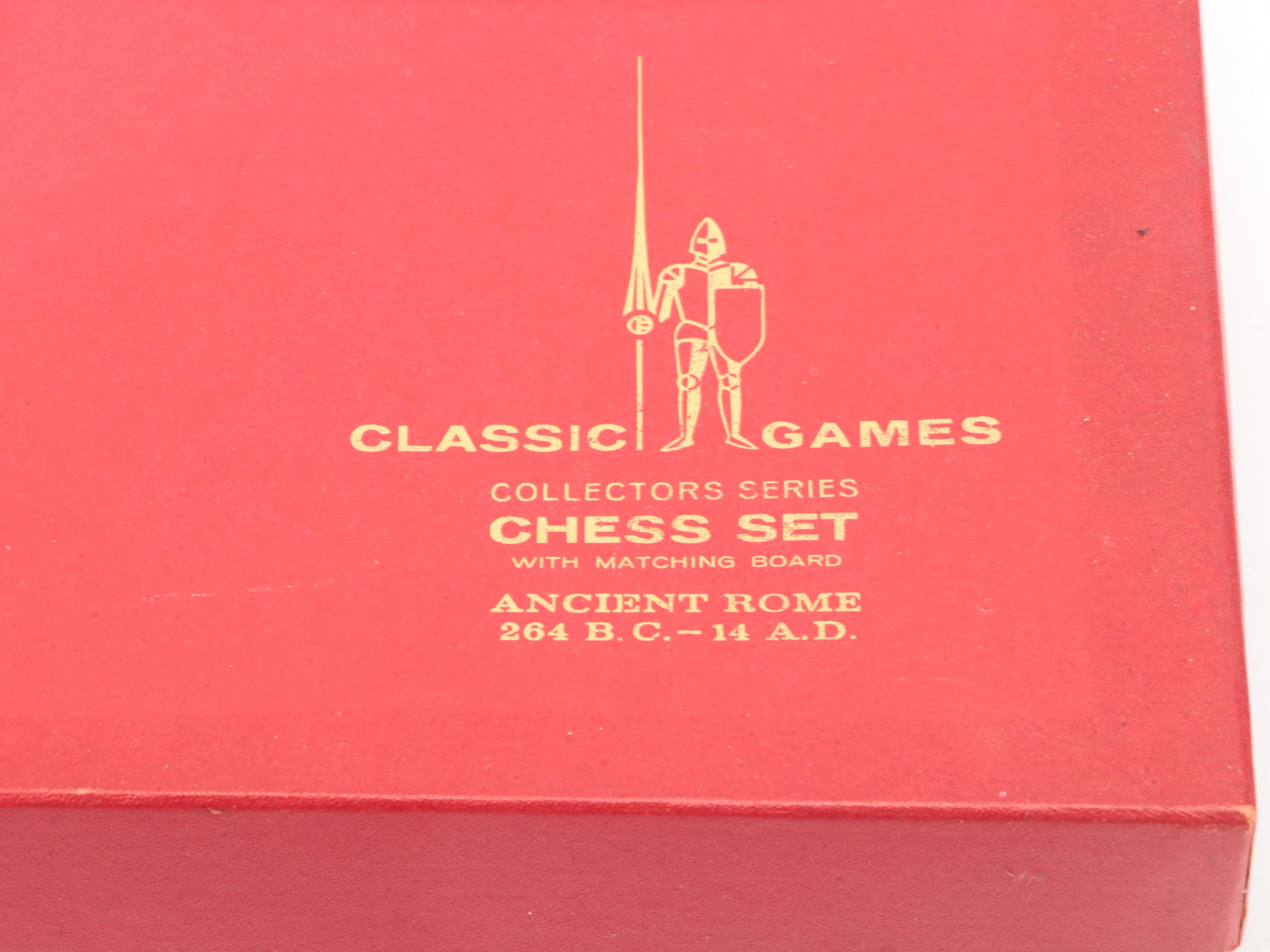 Classic Games Ancient Rome Chess Set, Mid-20th Century
