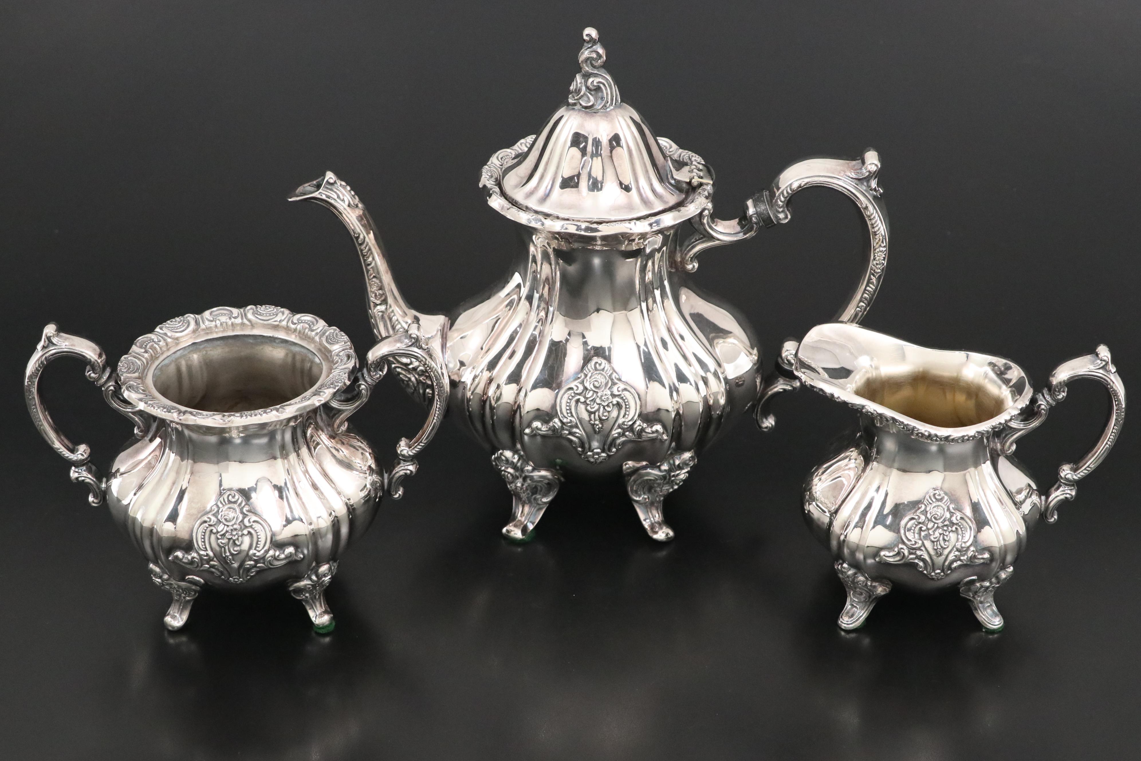 Towle Silver Plate "El Grandee" Tea Set and Other Tableware