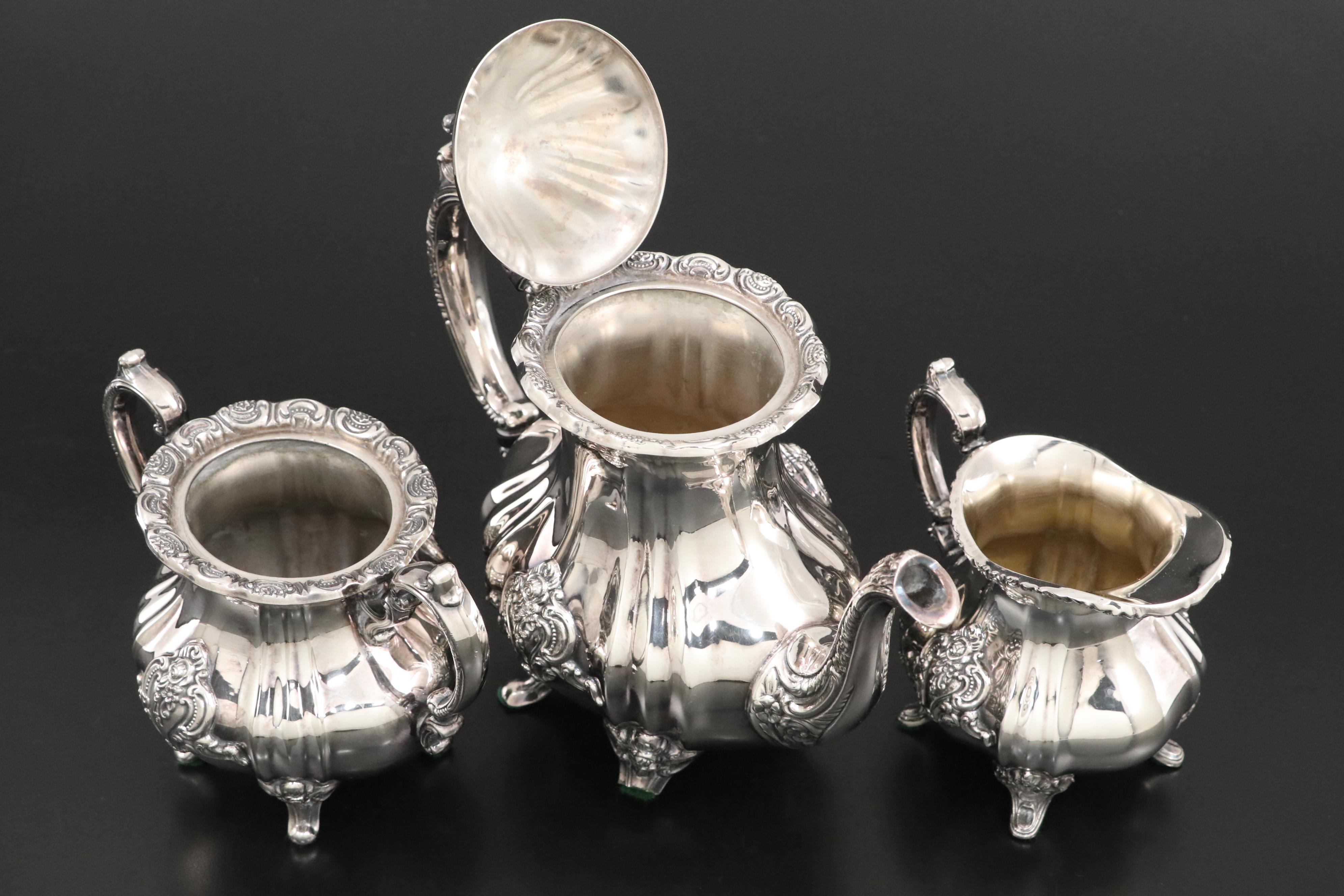 Towle Silver Plate "El Grandee" Tea Set and Other Tableware