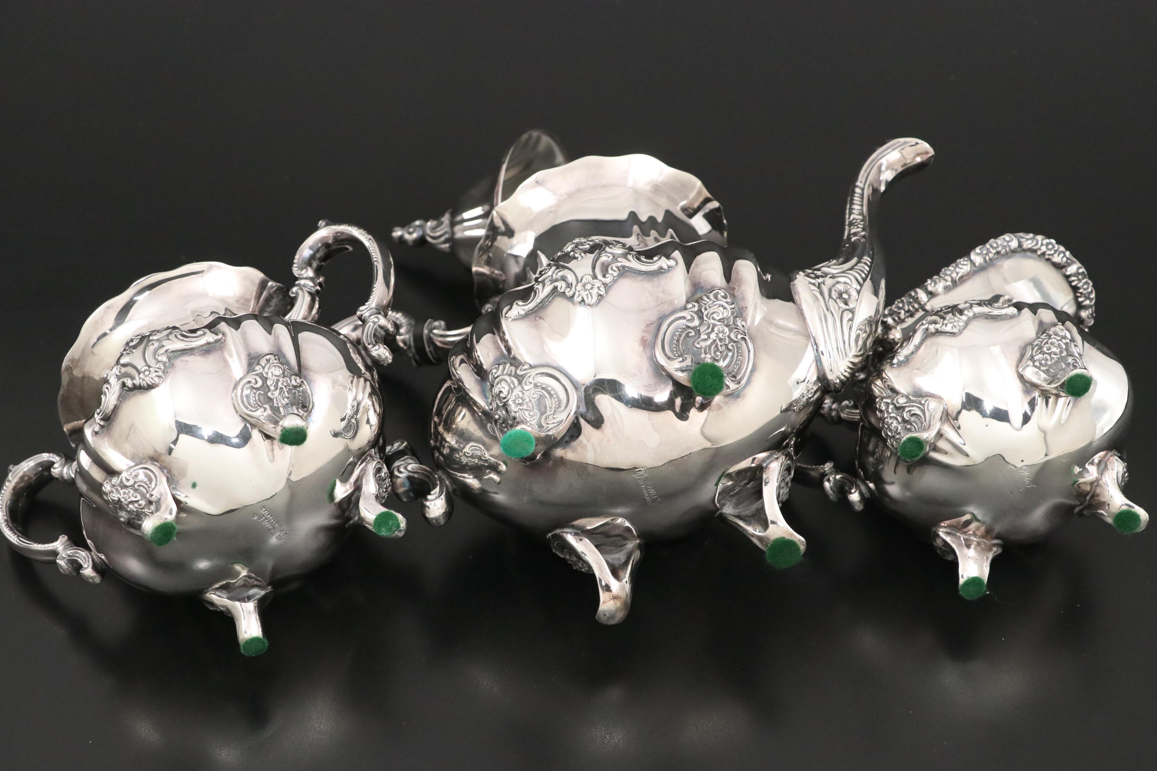 Towle Silver Plate "El Grandee" Tea Set and Other Tableware