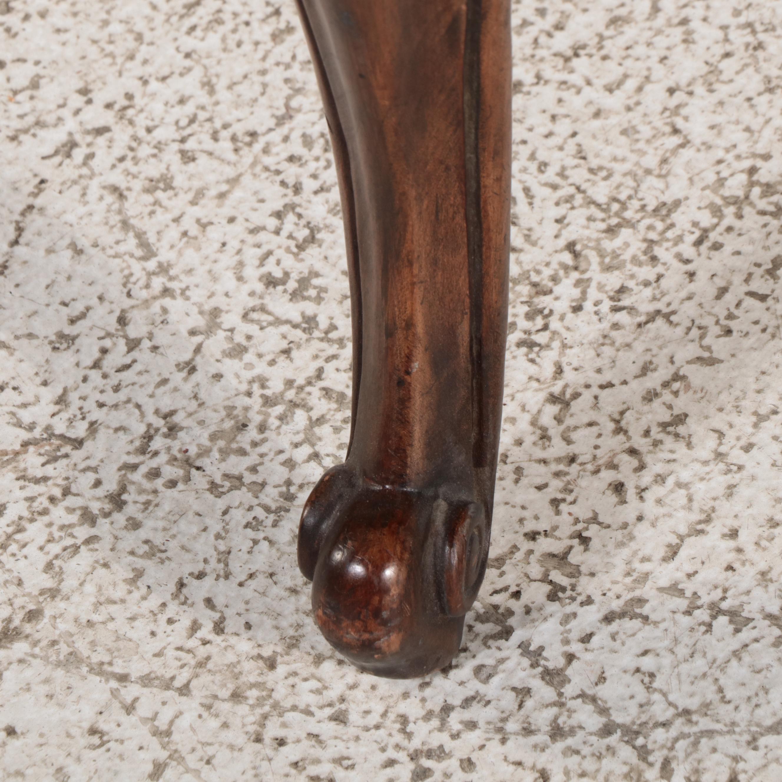 Three Louis XV Style Cherrywood, Caned, and Custom-Upholstered Side Chairs