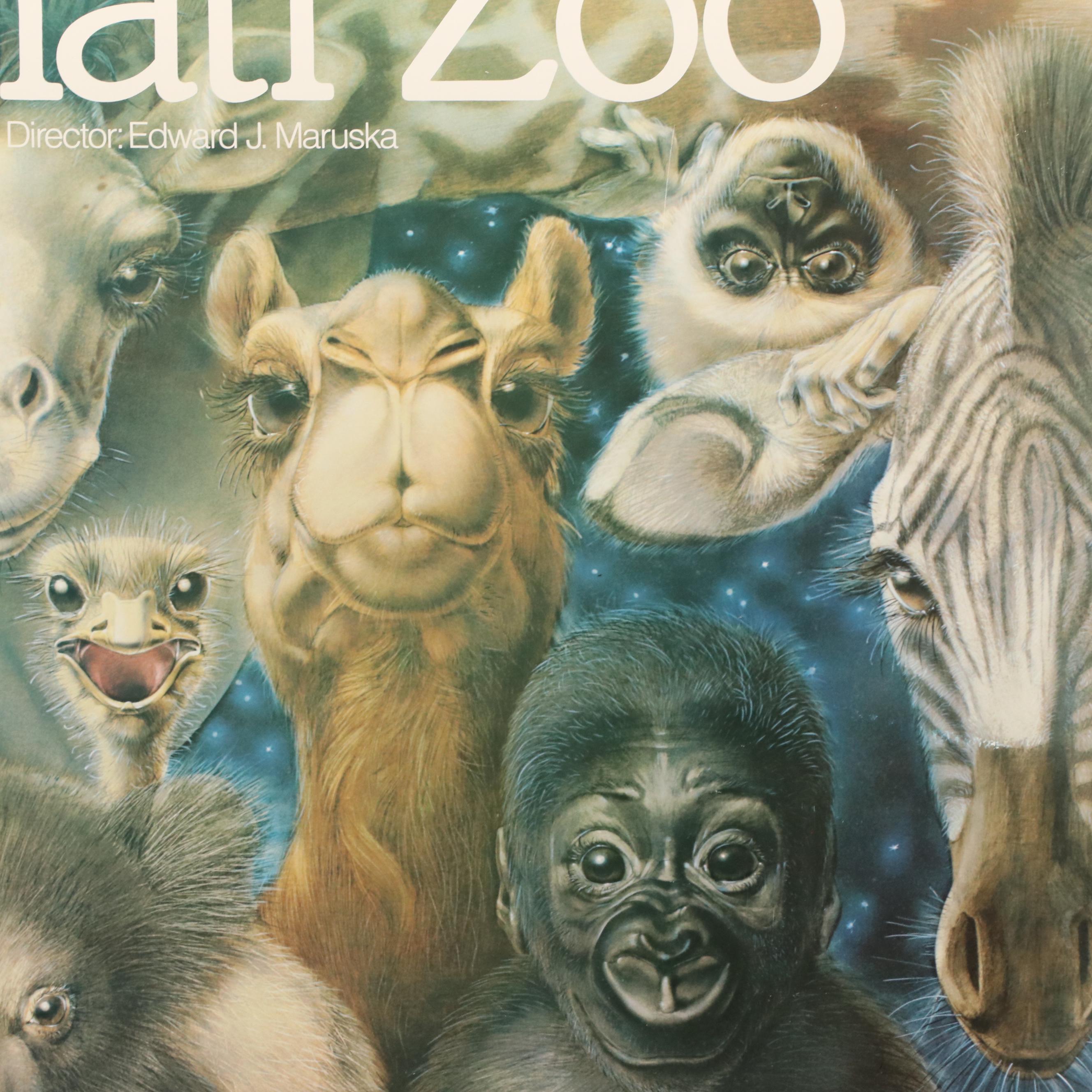 Cincinnati Zoo Offset Lithograph Poster After Lou Specker "New Ones ...