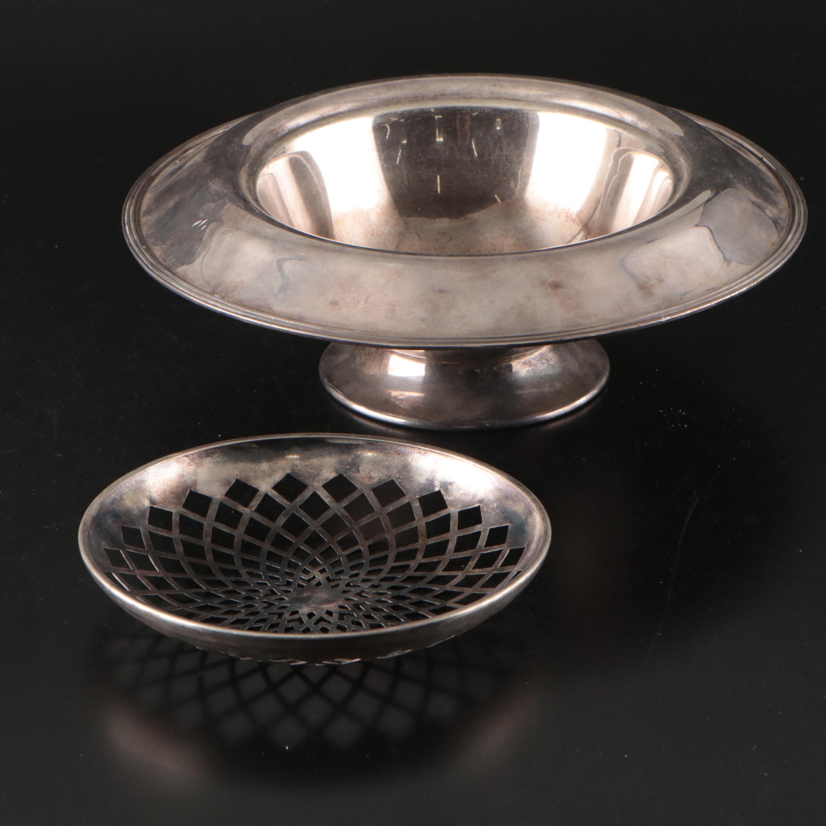 Sheffield Silver Plate Armorial Engraved Crumb Catcher and Centerpiece Bowl