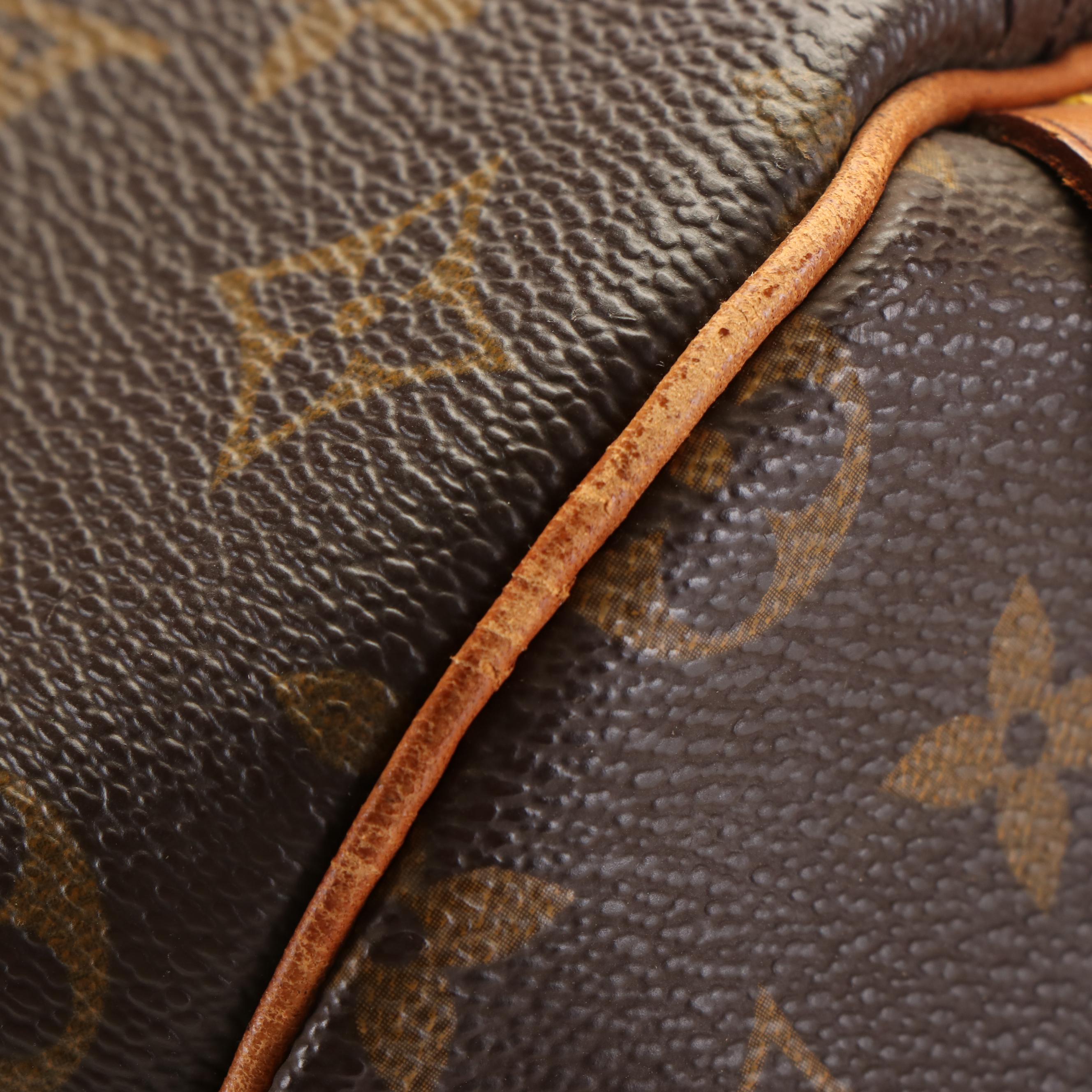 Louis Vuitton Keepall 50 Boston Bag in Brown Monogram Canvas and Leather