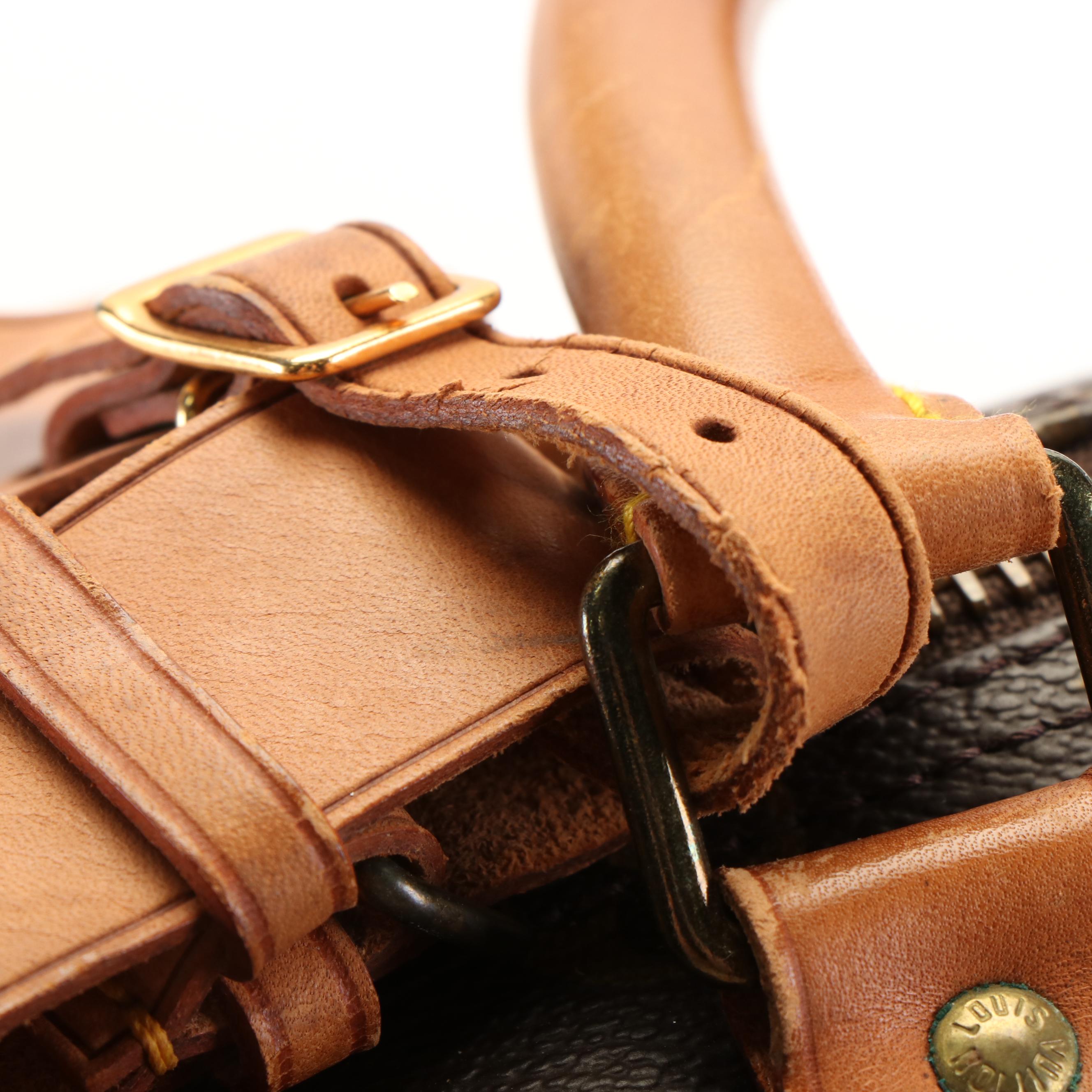 Louis Vuitton Keepall 50 Boston Bag in Brown Monogram Canvas and Leather