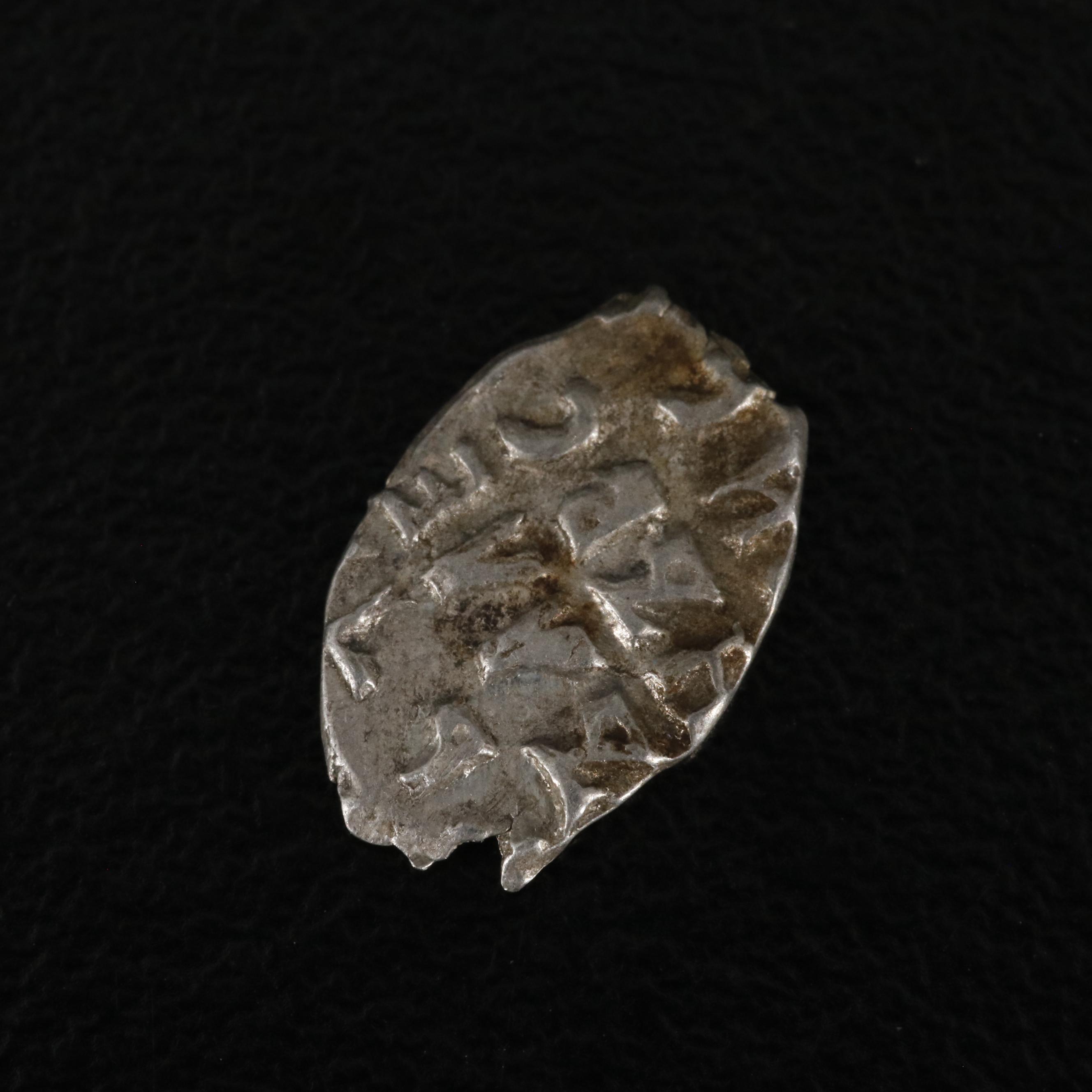 Ten Silver Russian Wire Money Coins, 1500s to 1700s