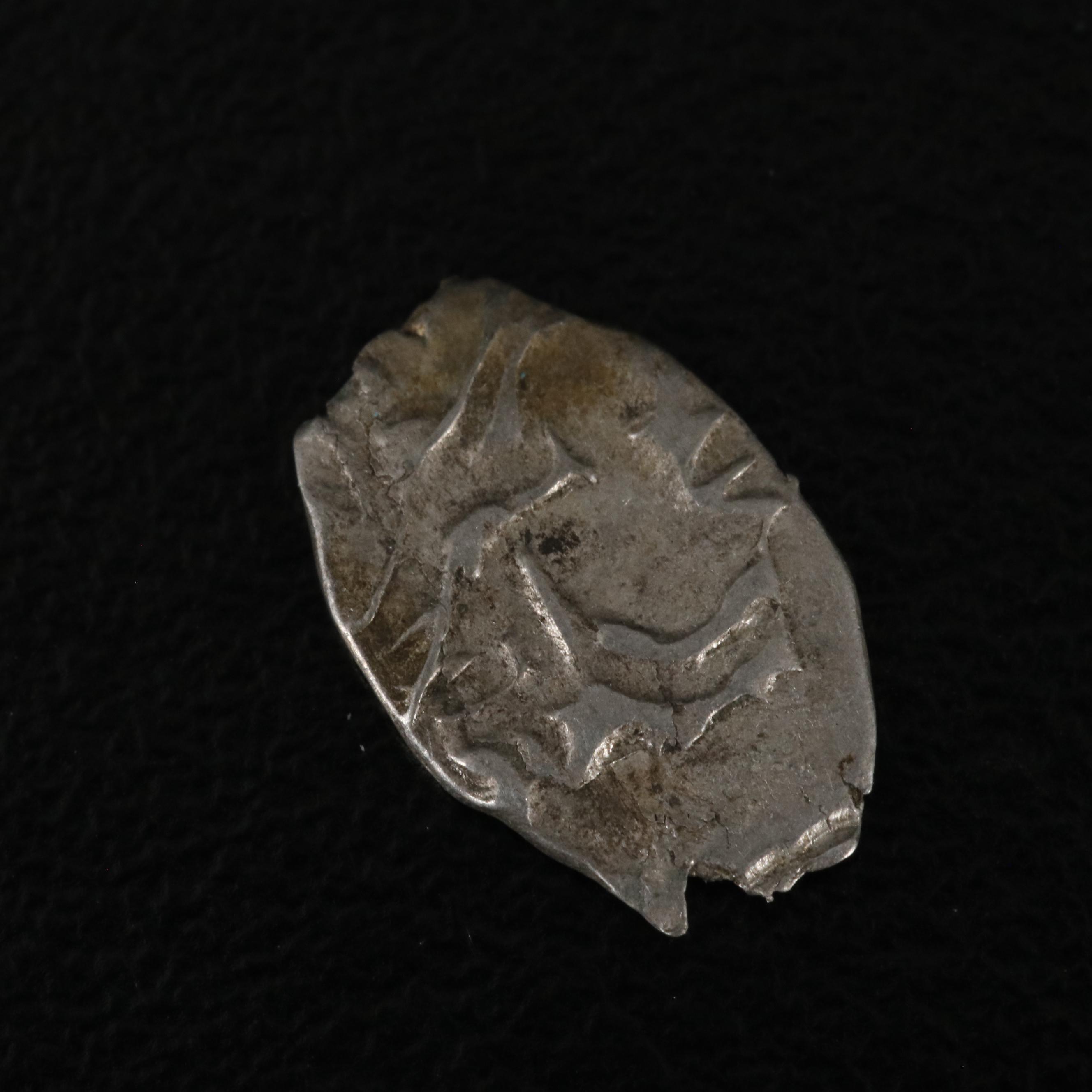 Ten Silver Russian Wire Money Coins, 1500s to 1700s