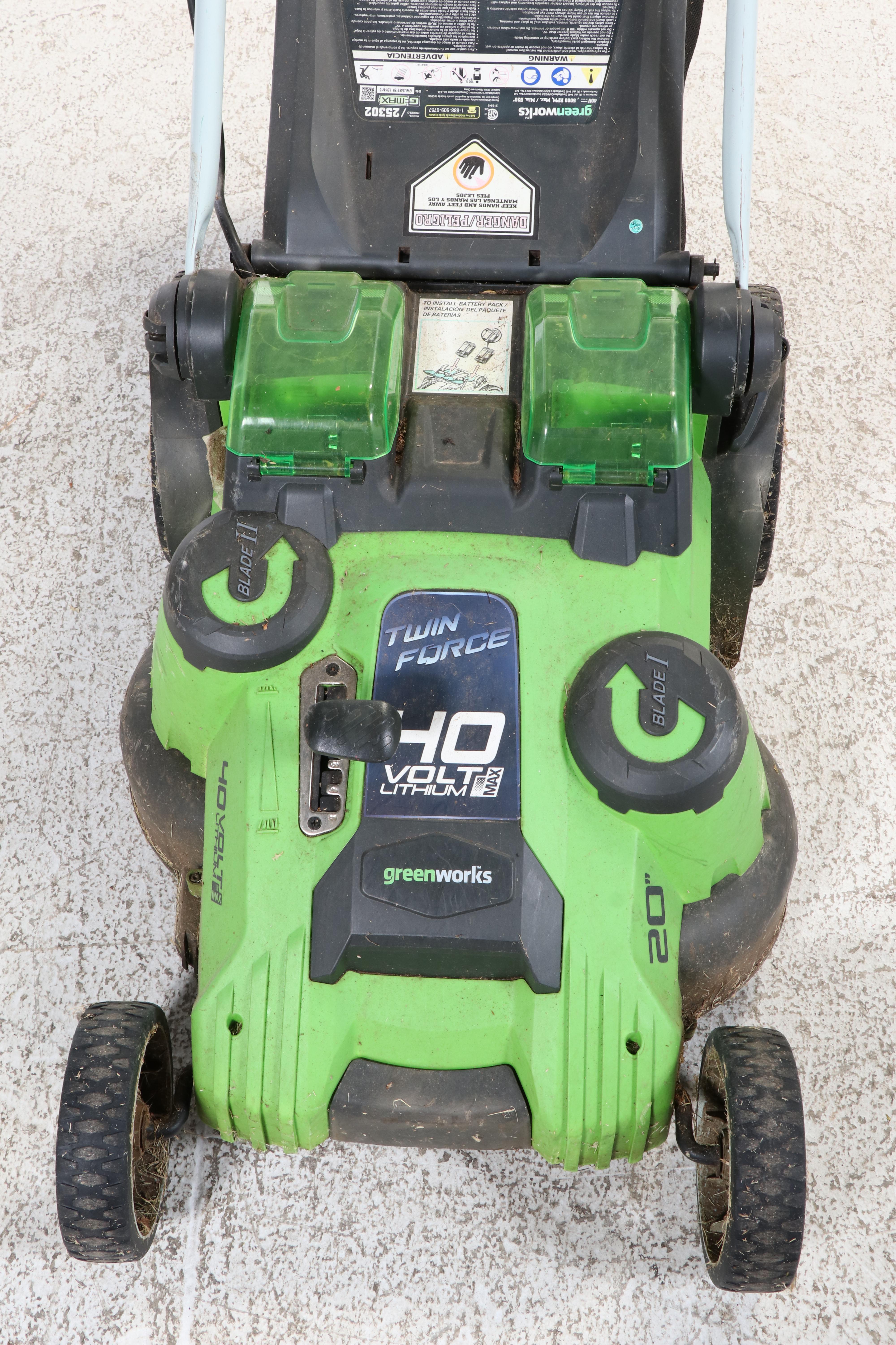 Greenworks 40 Volt Lithium Battery Powered Lawnmower