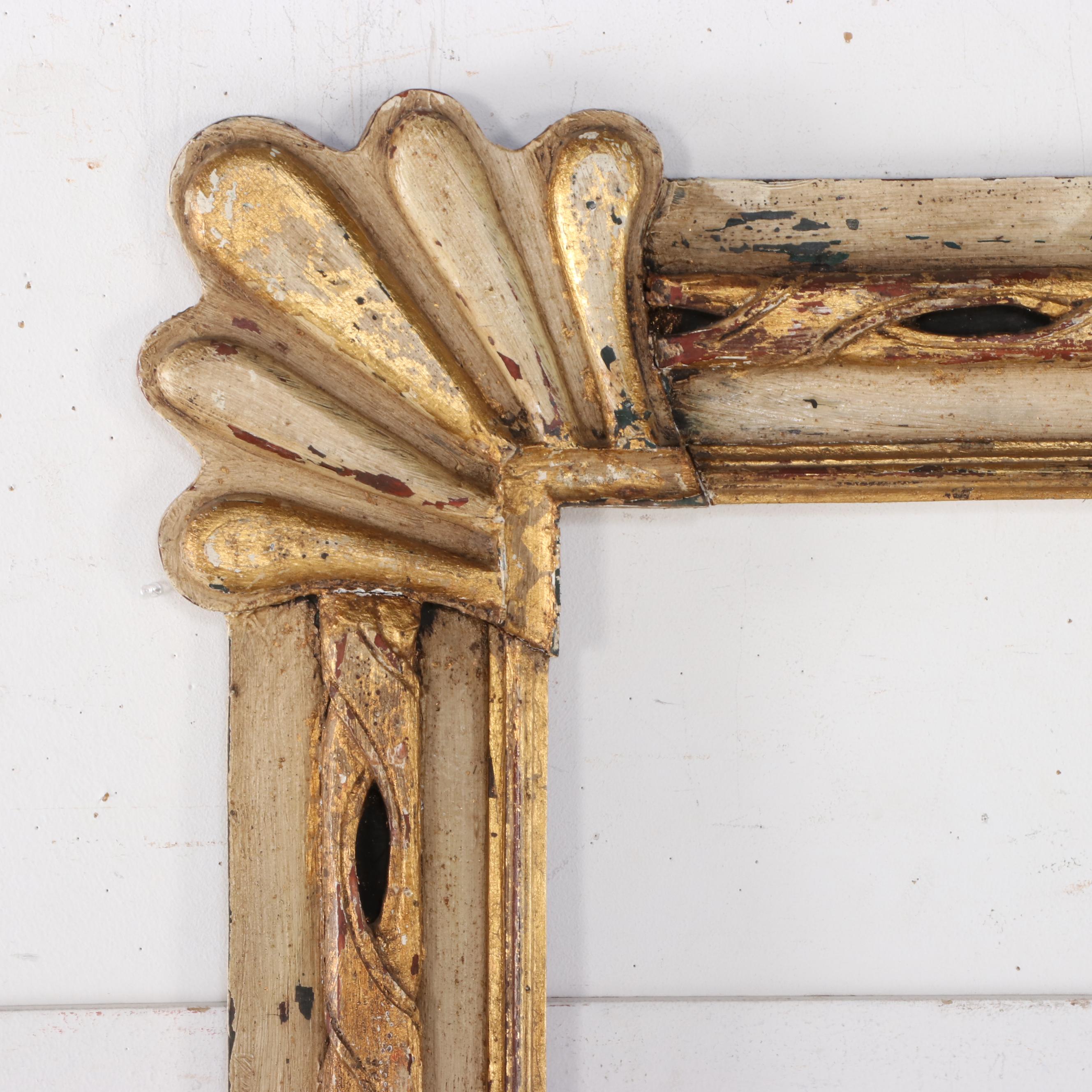 Art Deco Style Gilt Plaster Over Wood Wall Mounting Frame