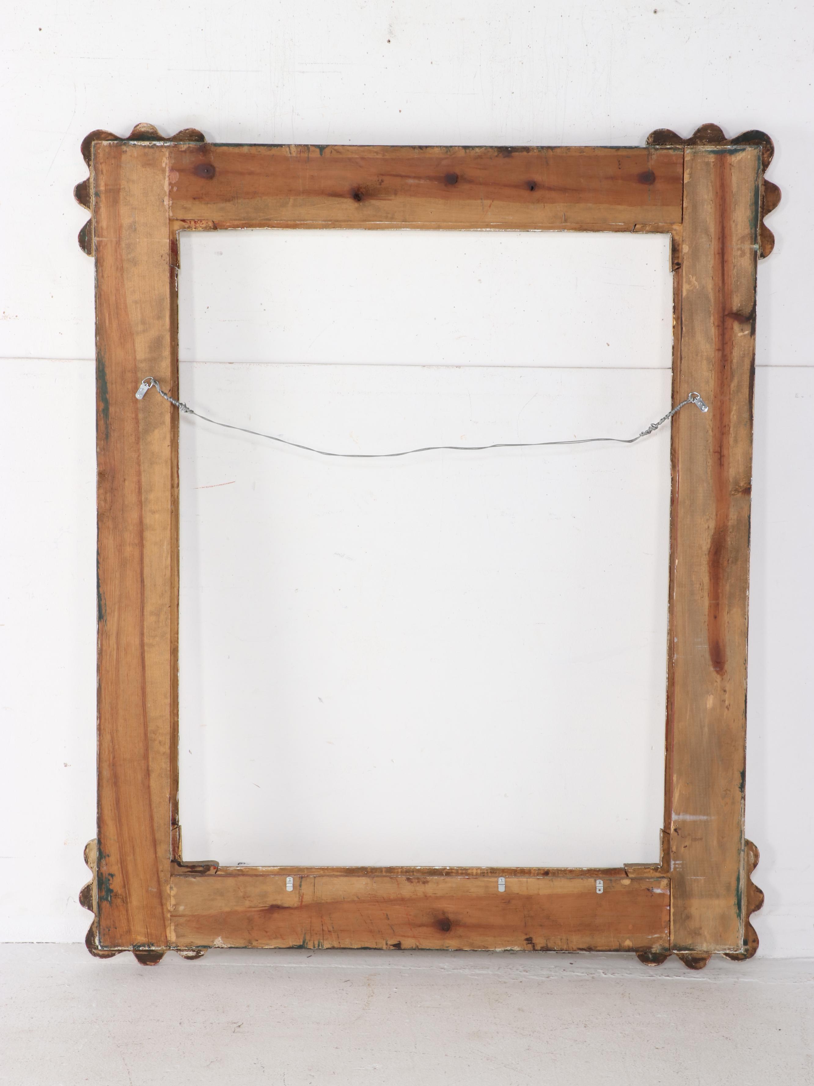 Art Deco Style Gilt Plaster Over Wood Wall Mounting Frame