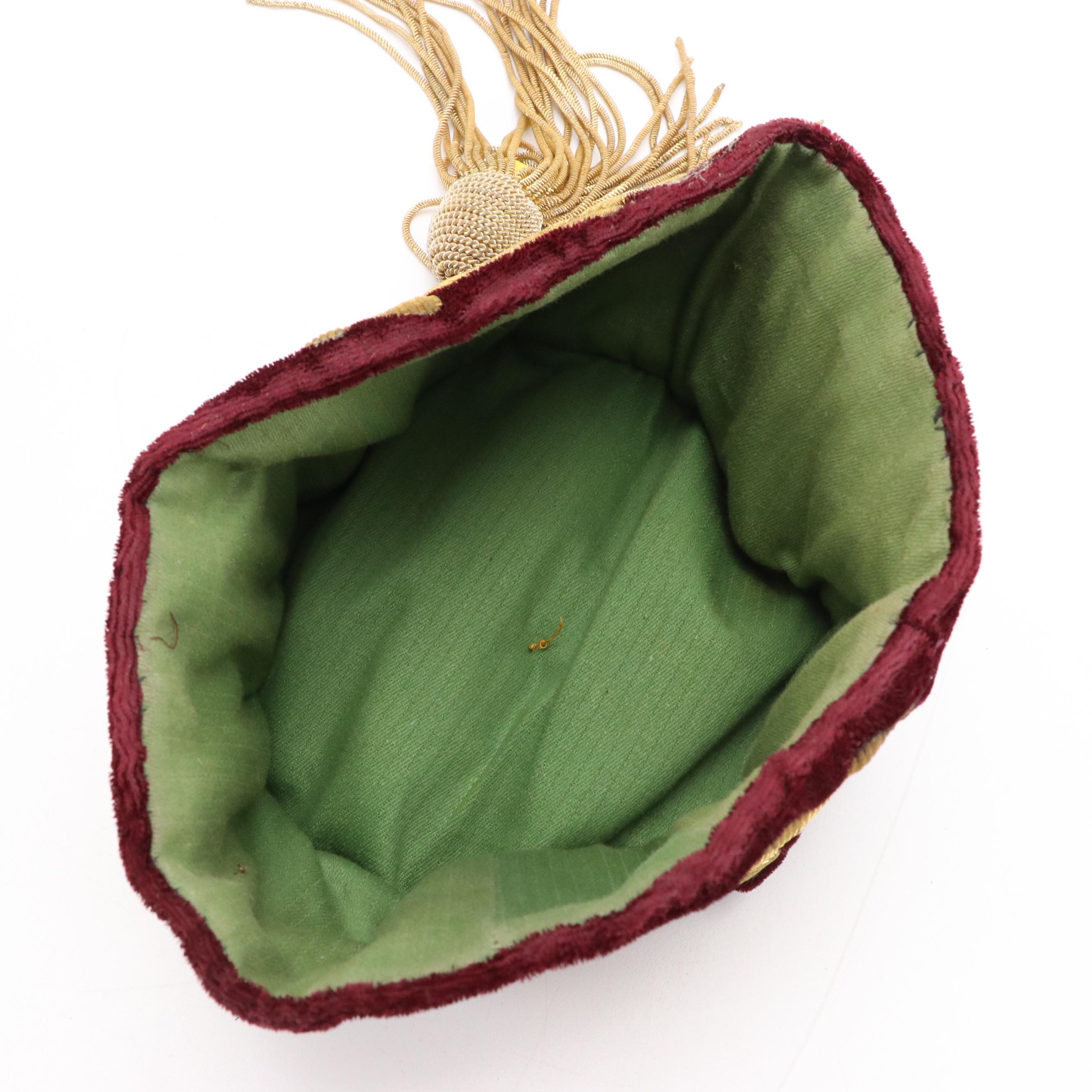 Kufi Style Velvet Caps with Metalwork Embroidery