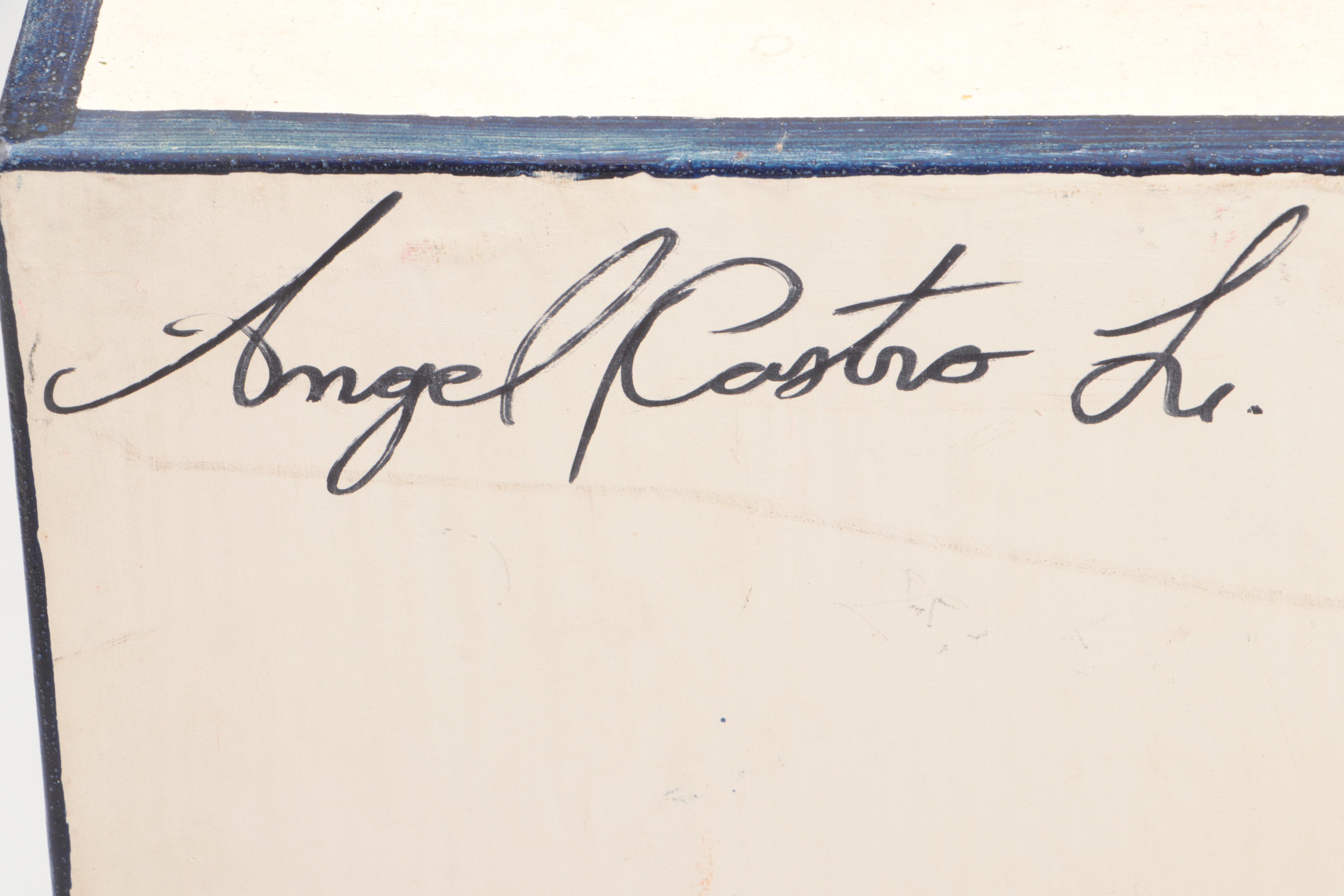 Angel Castro Large-Scale Peruvian Folk Art Nativity Nicho