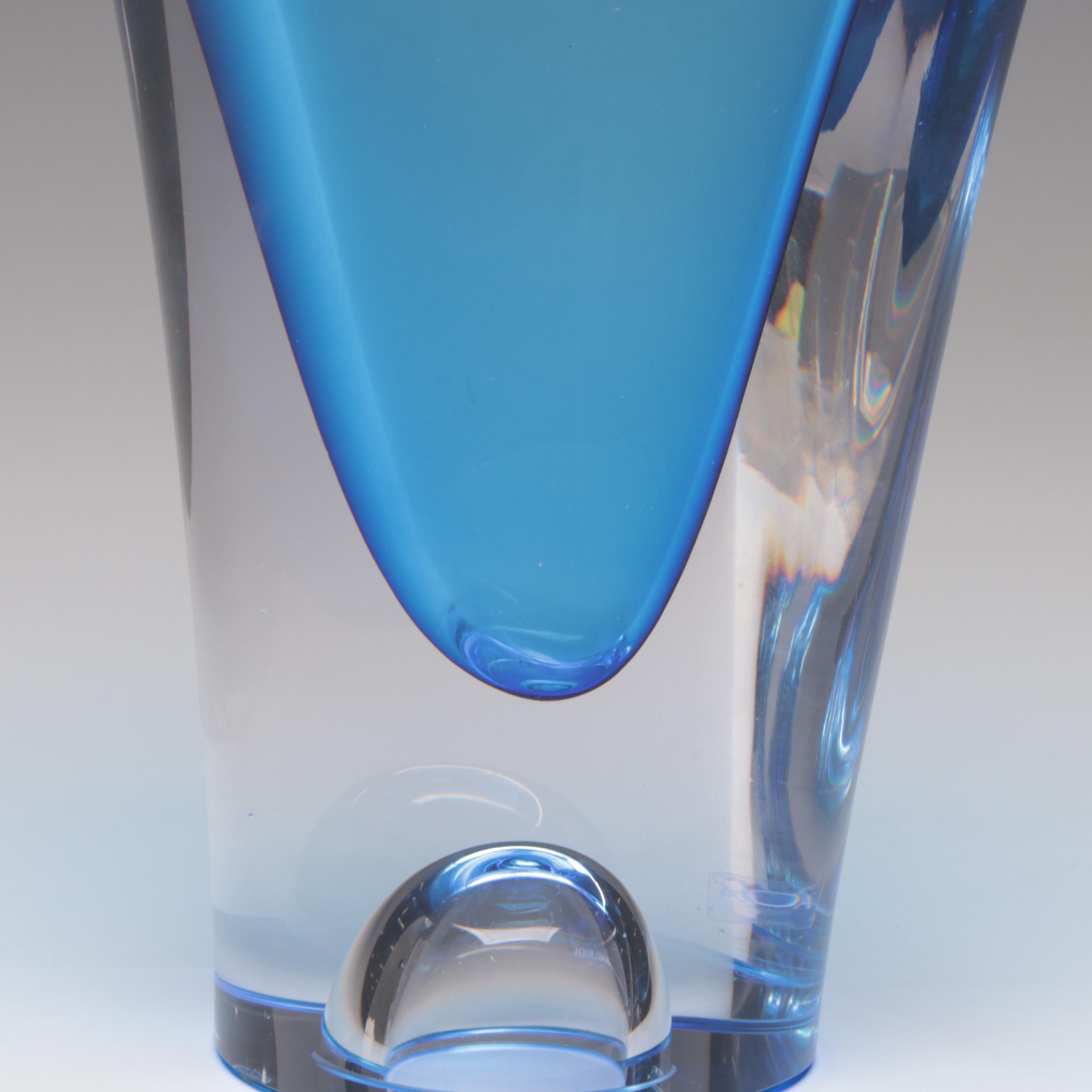Göran Wärff for Kosta Boda "Sapphire" Crystal Vase