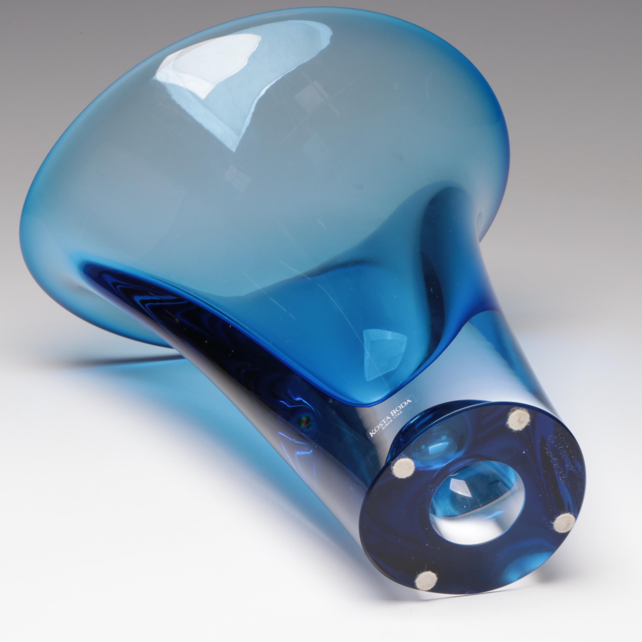 Göran Wärff for Kosta Boda "Sapphire" Crystal Vase