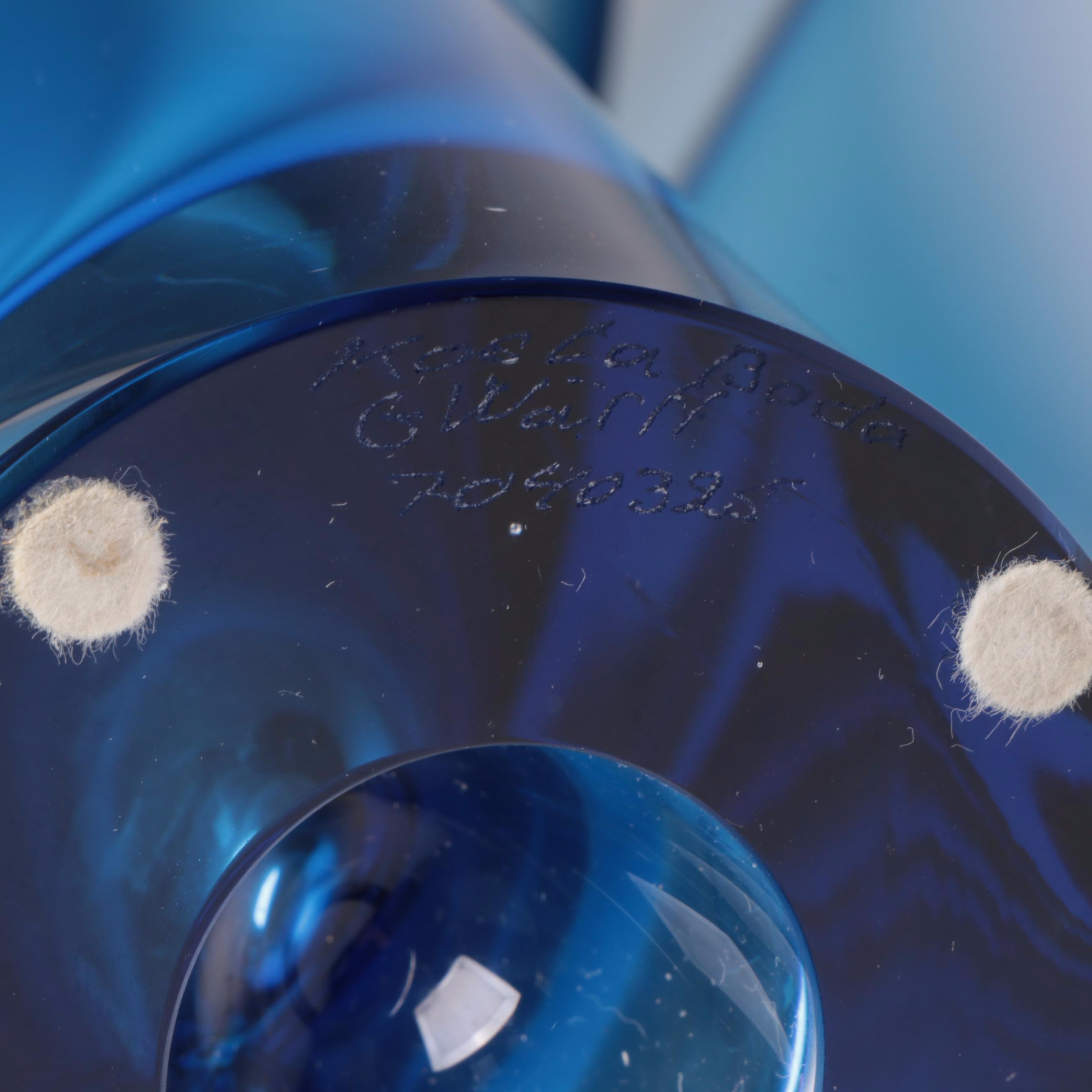 Göran Wärff for Kosta Boda "Sapphire" Crystal Vase