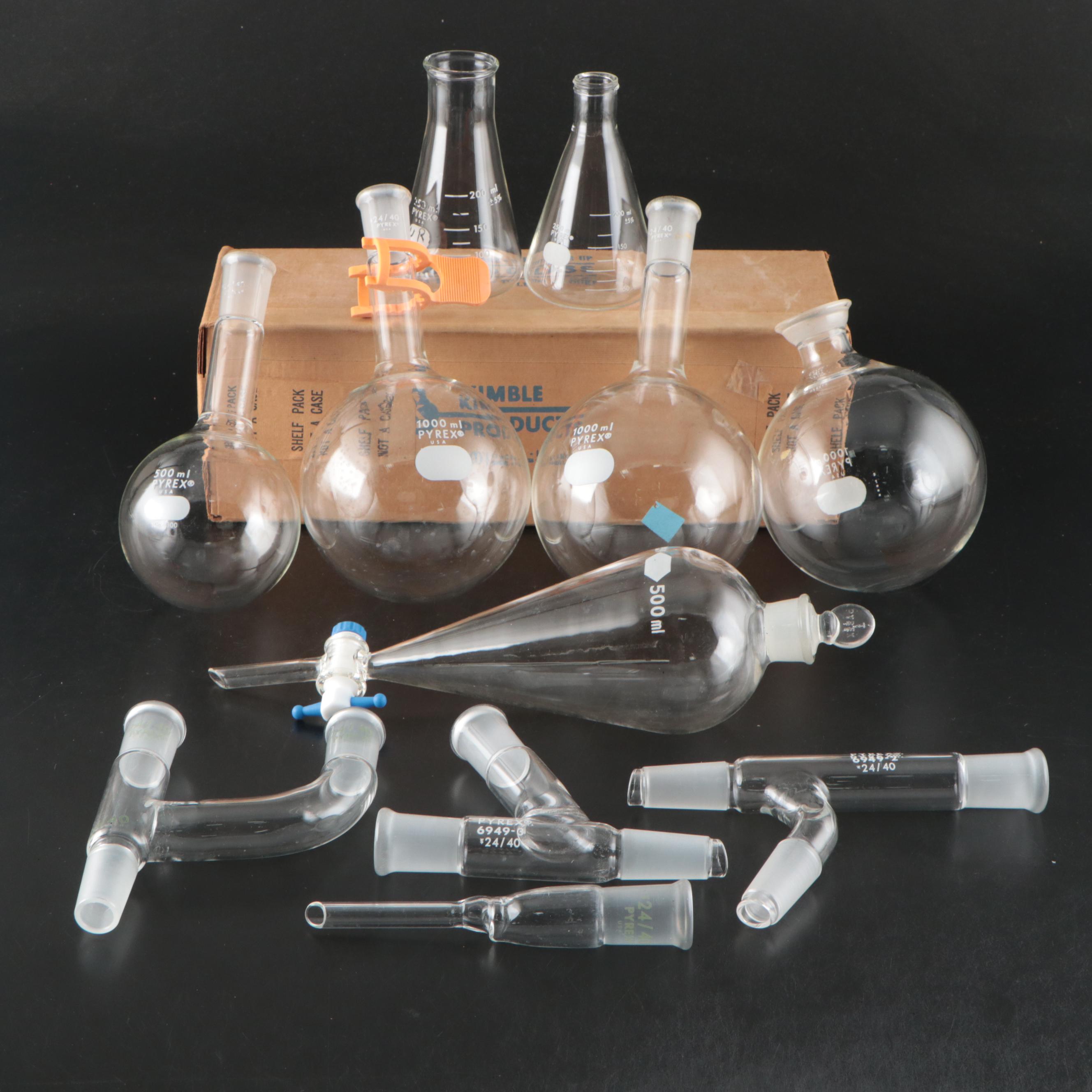 Kimax, Pyrex and Kimble Glass Chemistry Lab Equipment