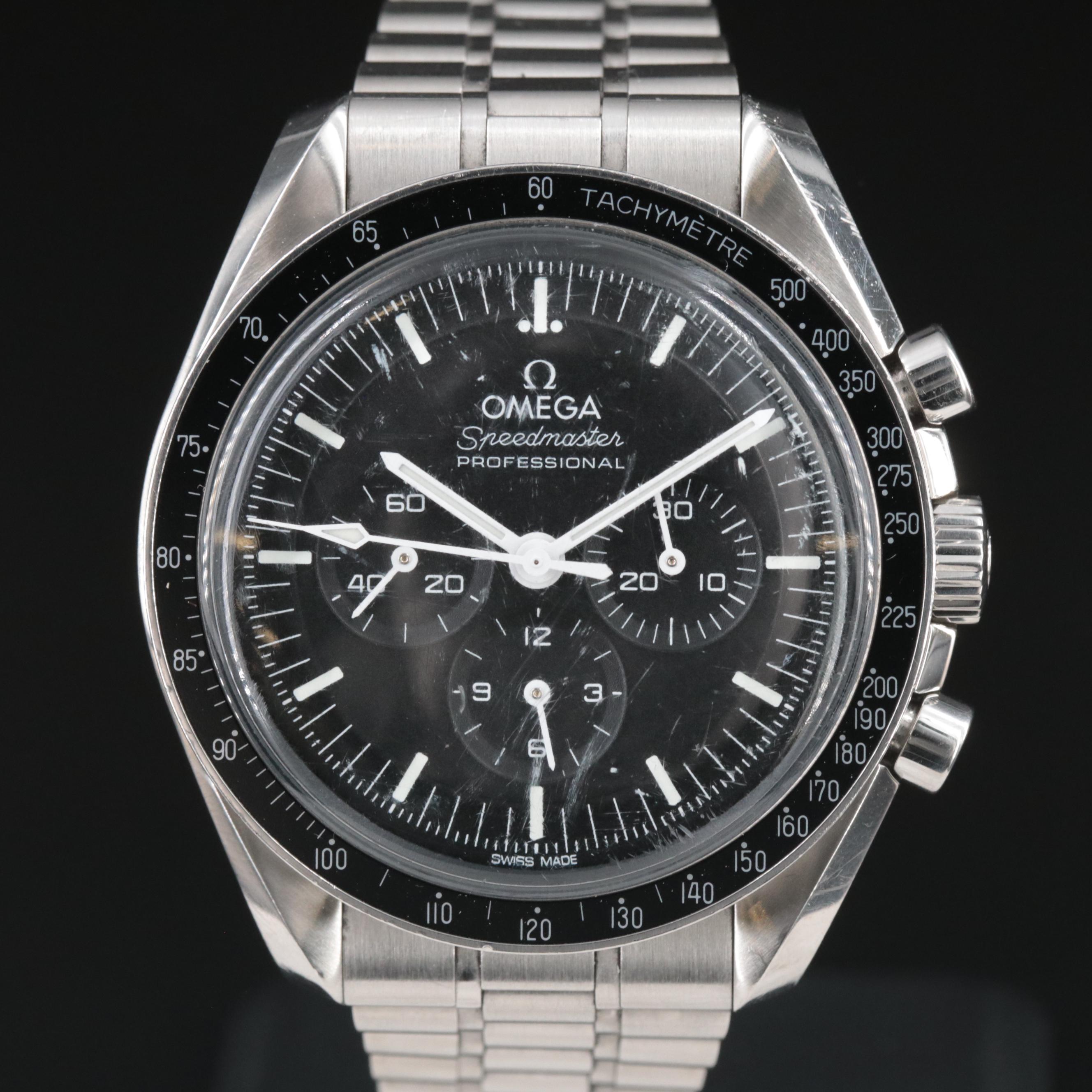 Omega Speedmaster Moonwatch 42mm Steel Chronograph Watch