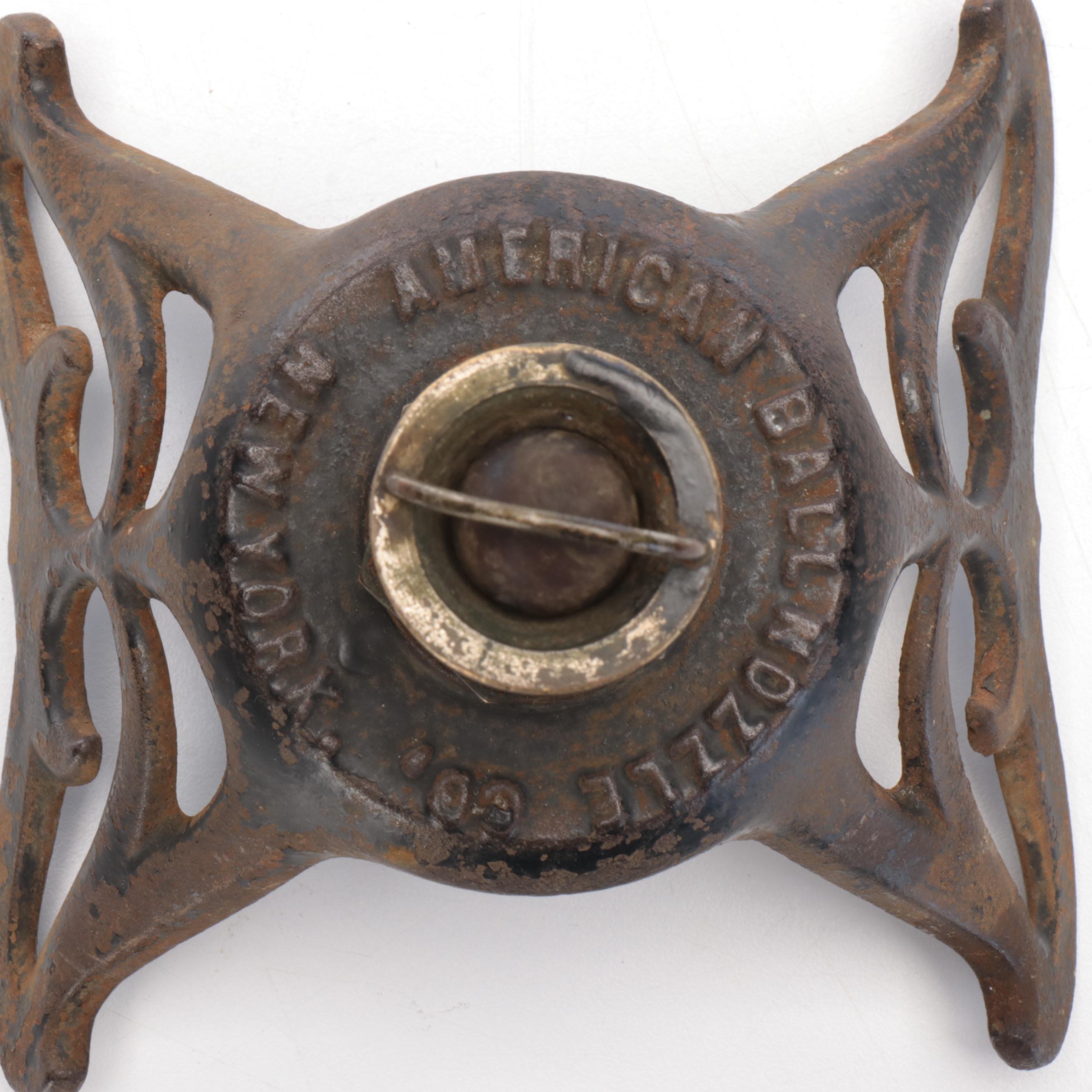 American Ball Nozzle Co. Cast Iron Sprinkler with Other Planters and Urn