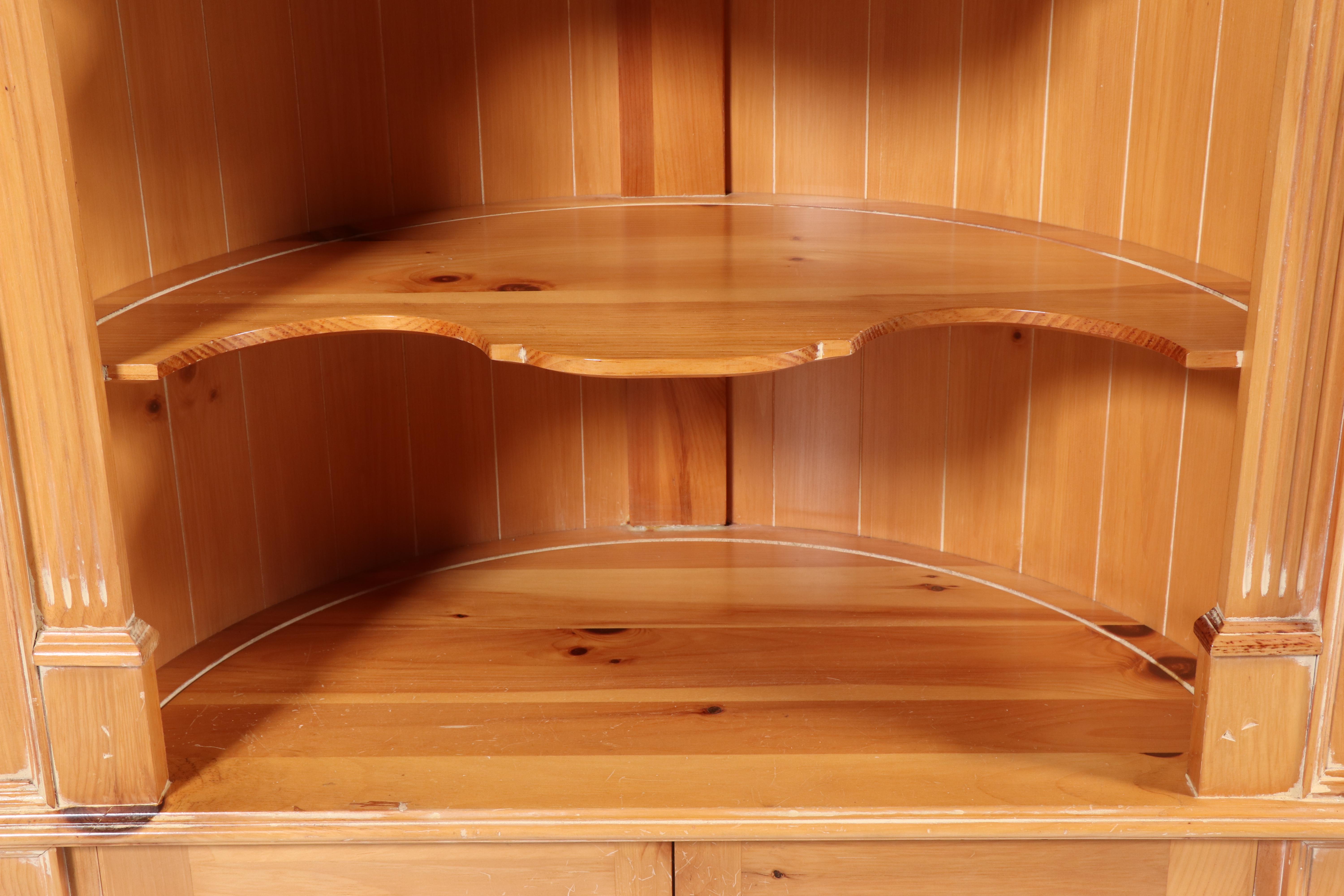 Harden Federal Style Pine Corner Cabinet, Late 20th Century