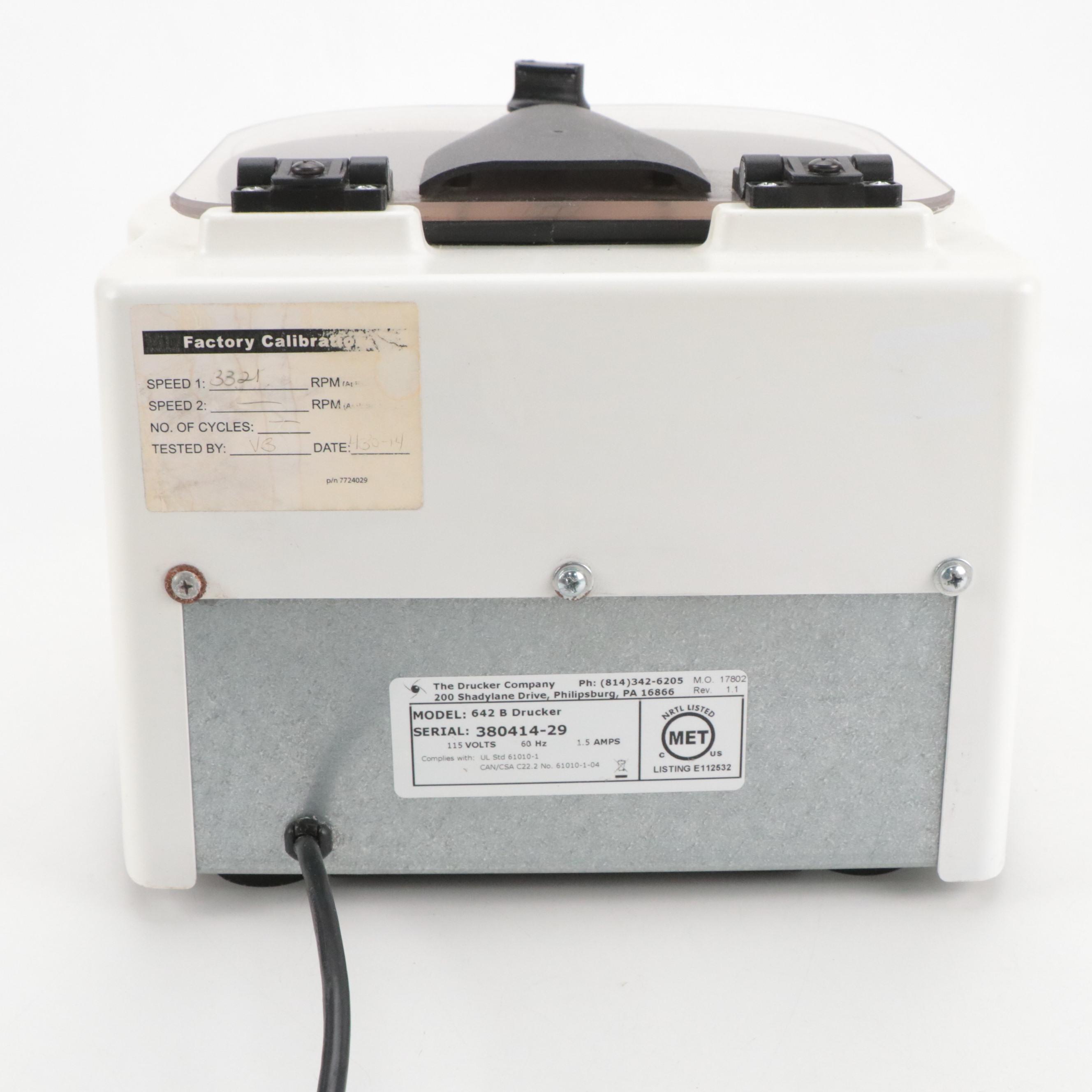 The Drucker Co. Horizon Model 642B Laboratory Centrifuge