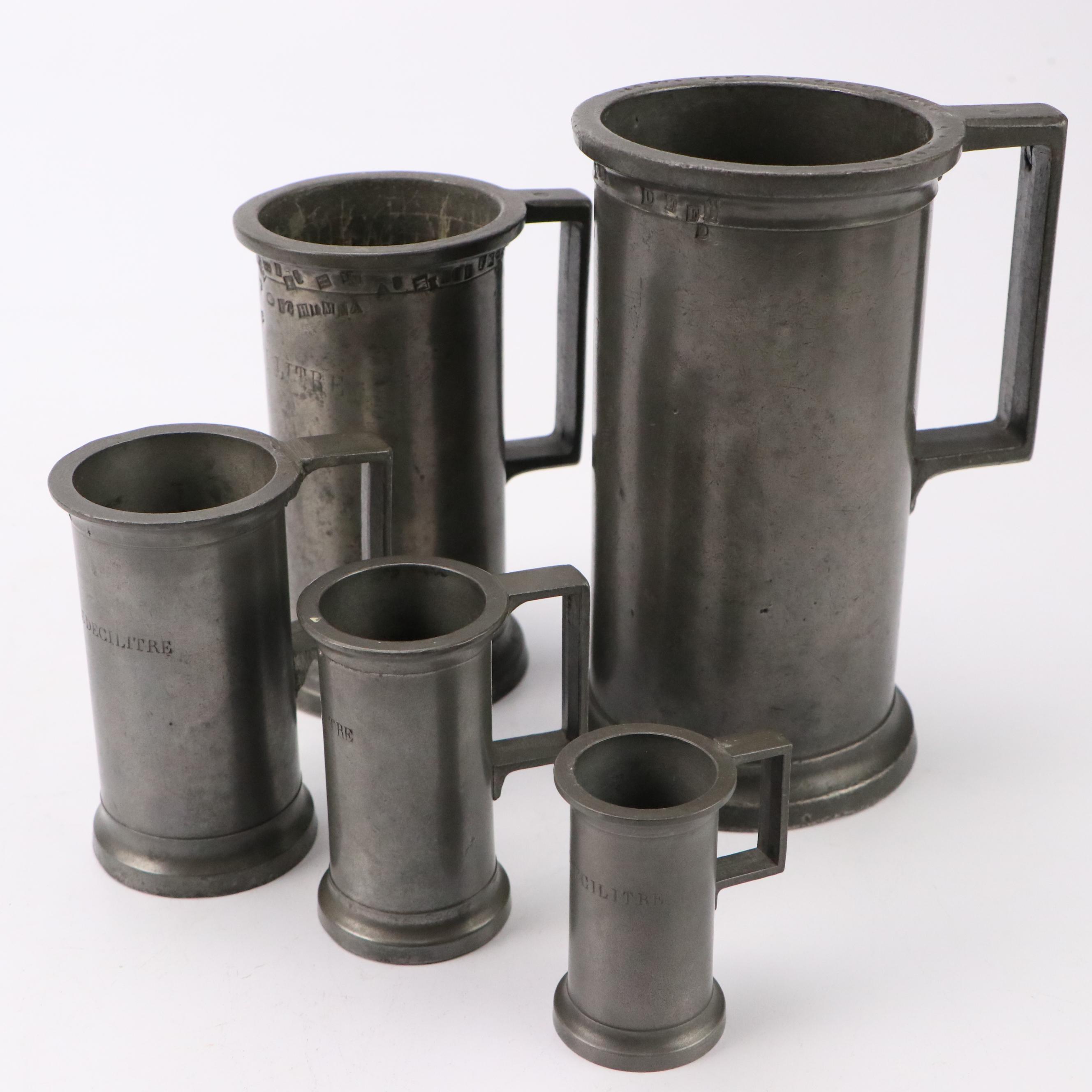 European Pewter Metric Measures