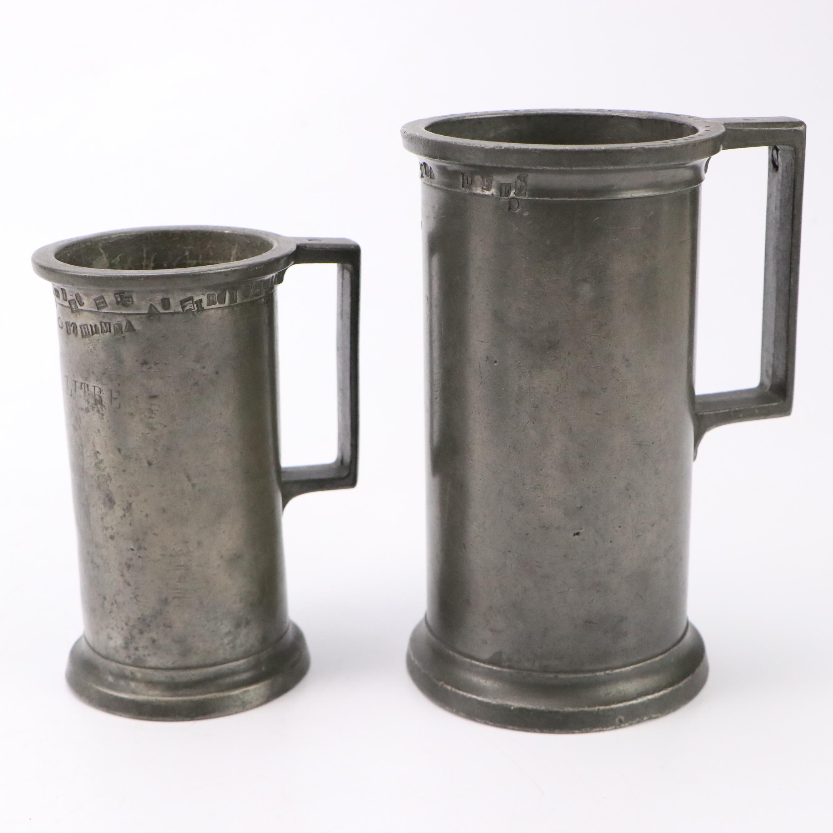 European Pewter Metric Measures