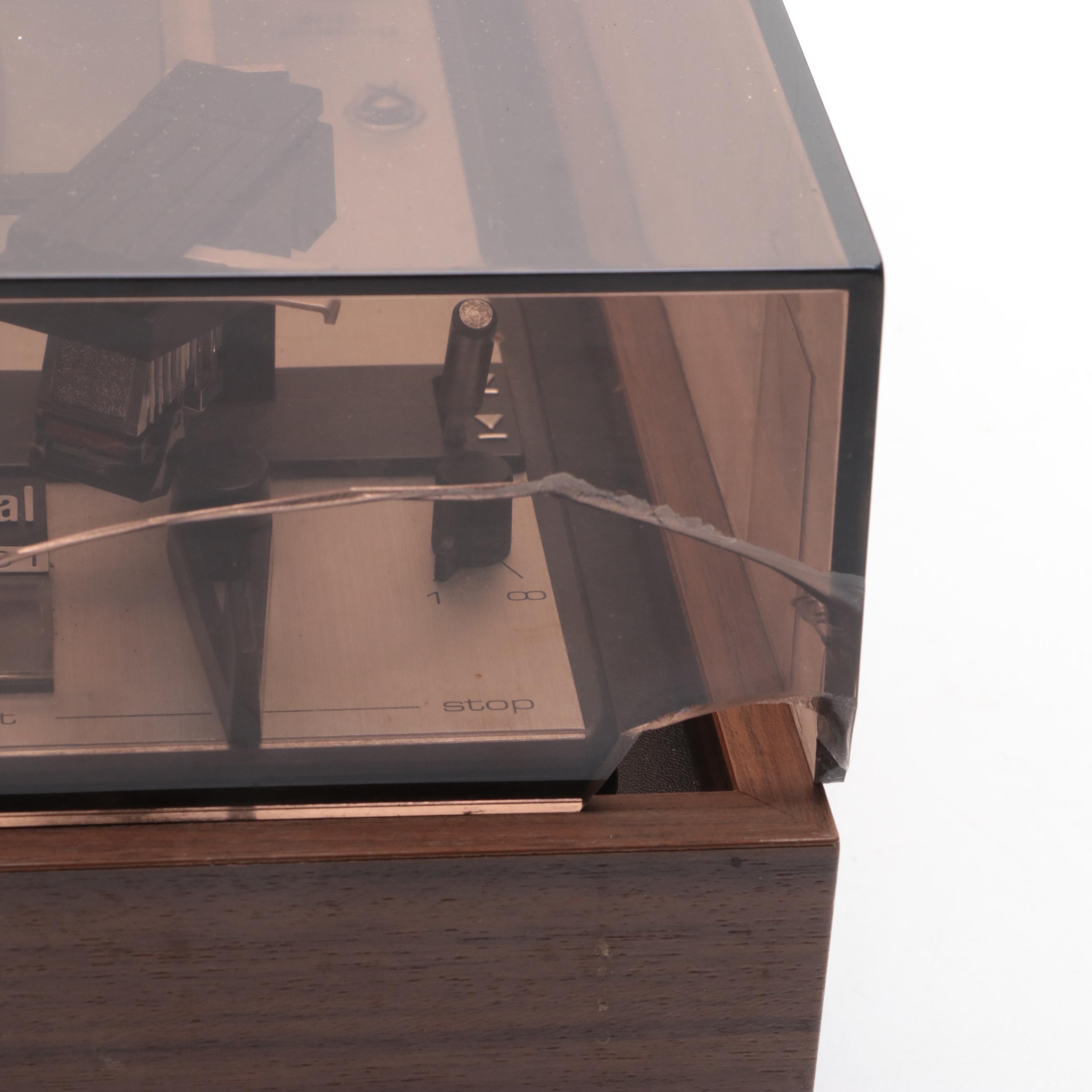 Dual Model 601 Walnut Finish Record Player, 1970s