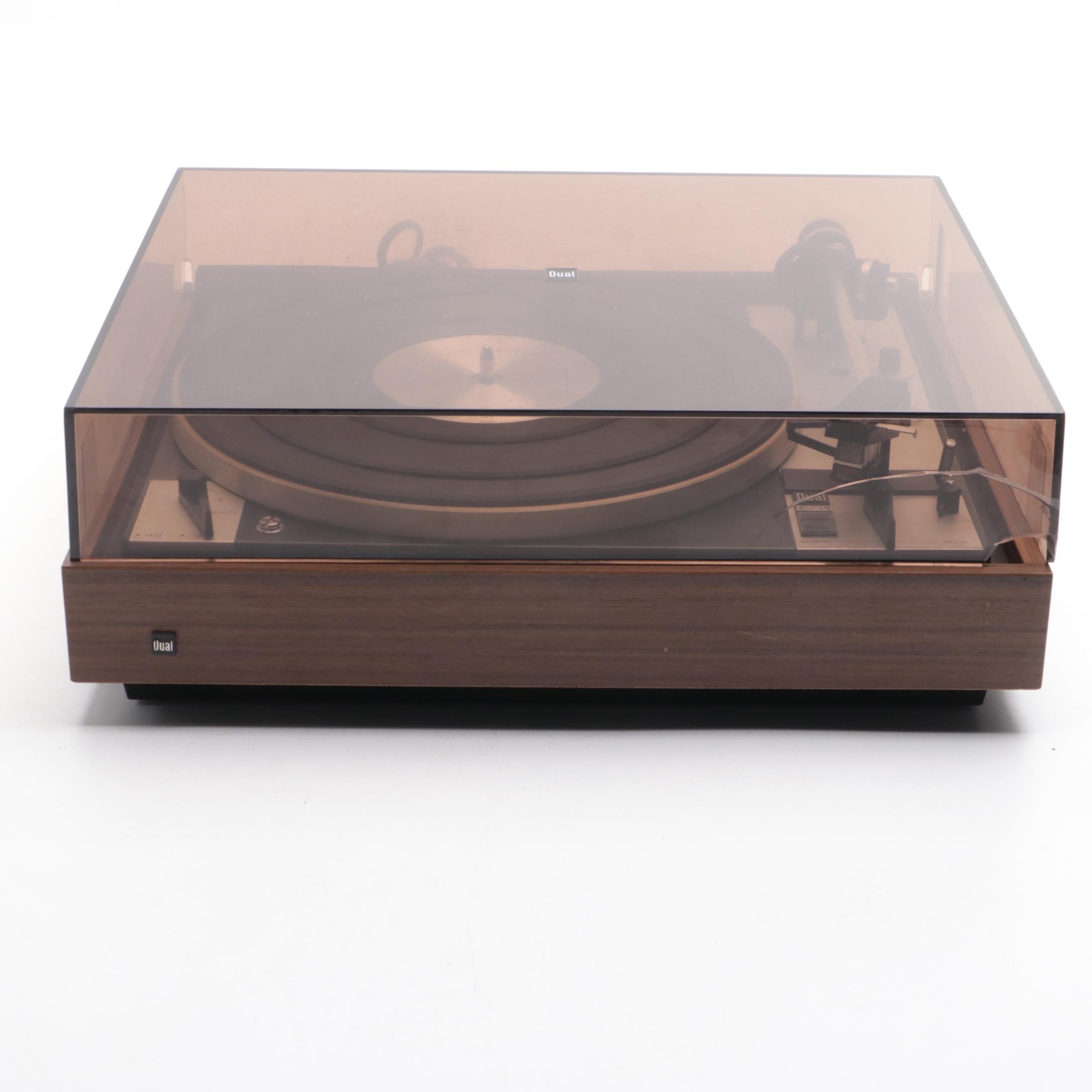 Dual Model 601 Walnut Finish Record Player, 1970s