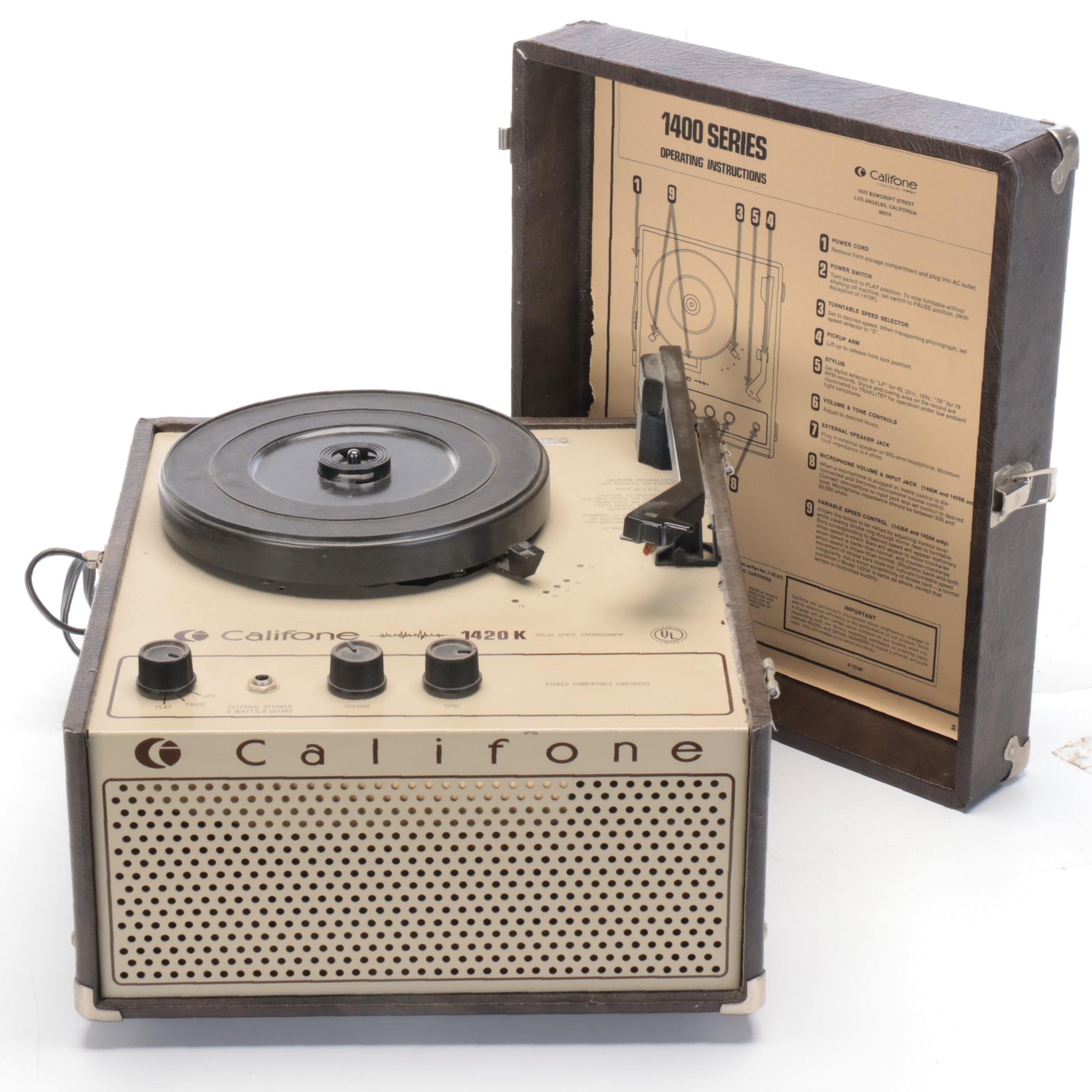Califone 1420K Series Record Player