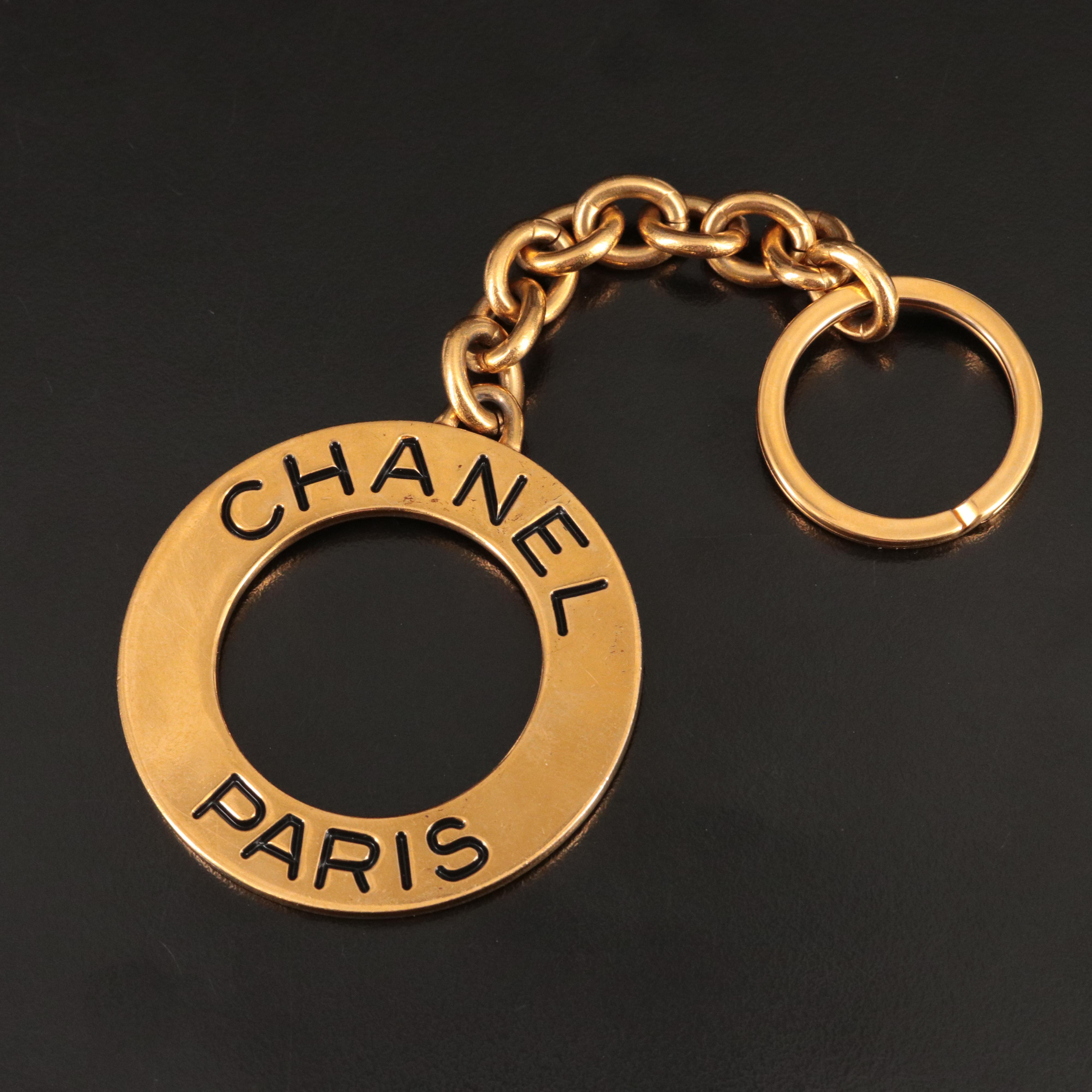 Chanel Paris Metal Keychain