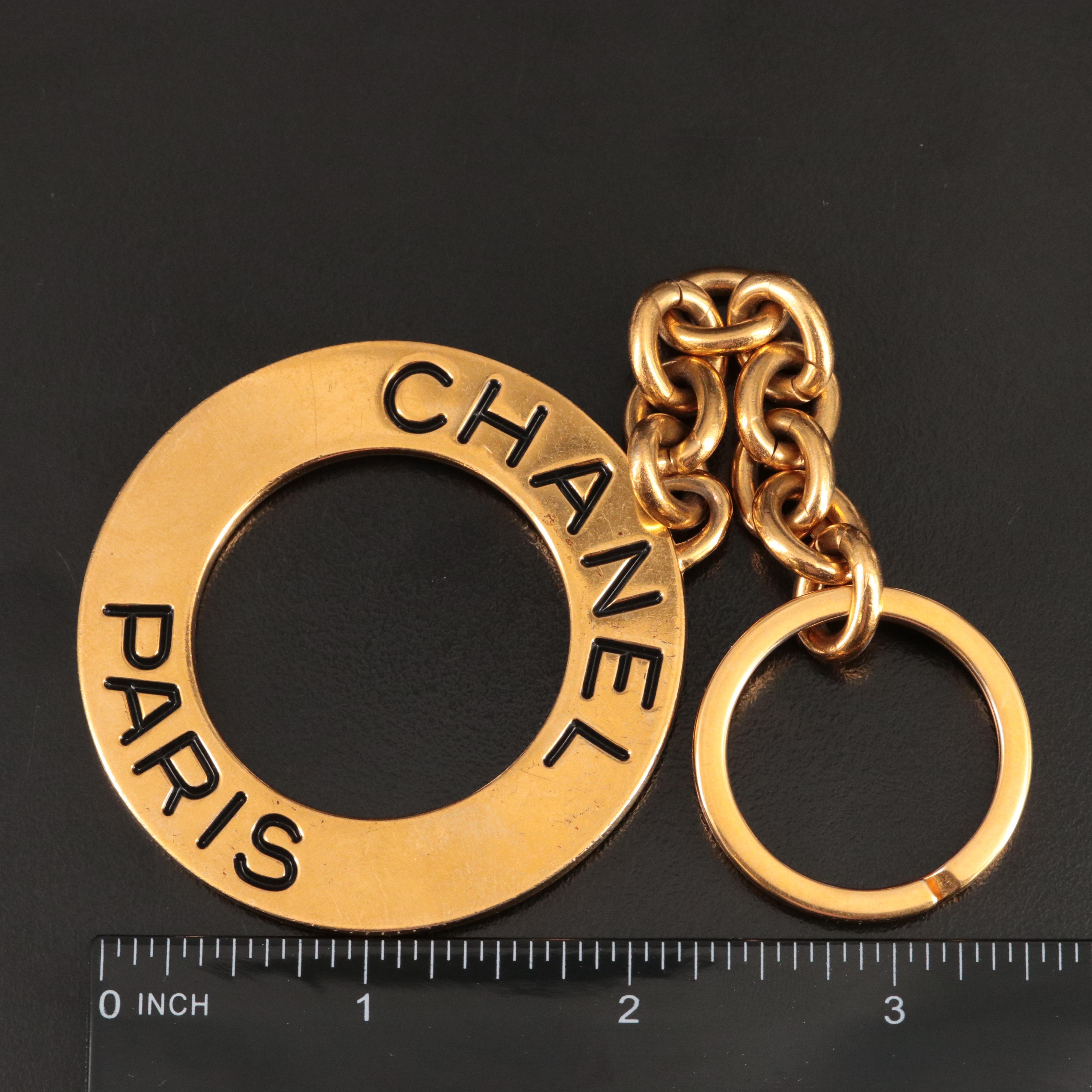 Chanel Paris Metal Keychain