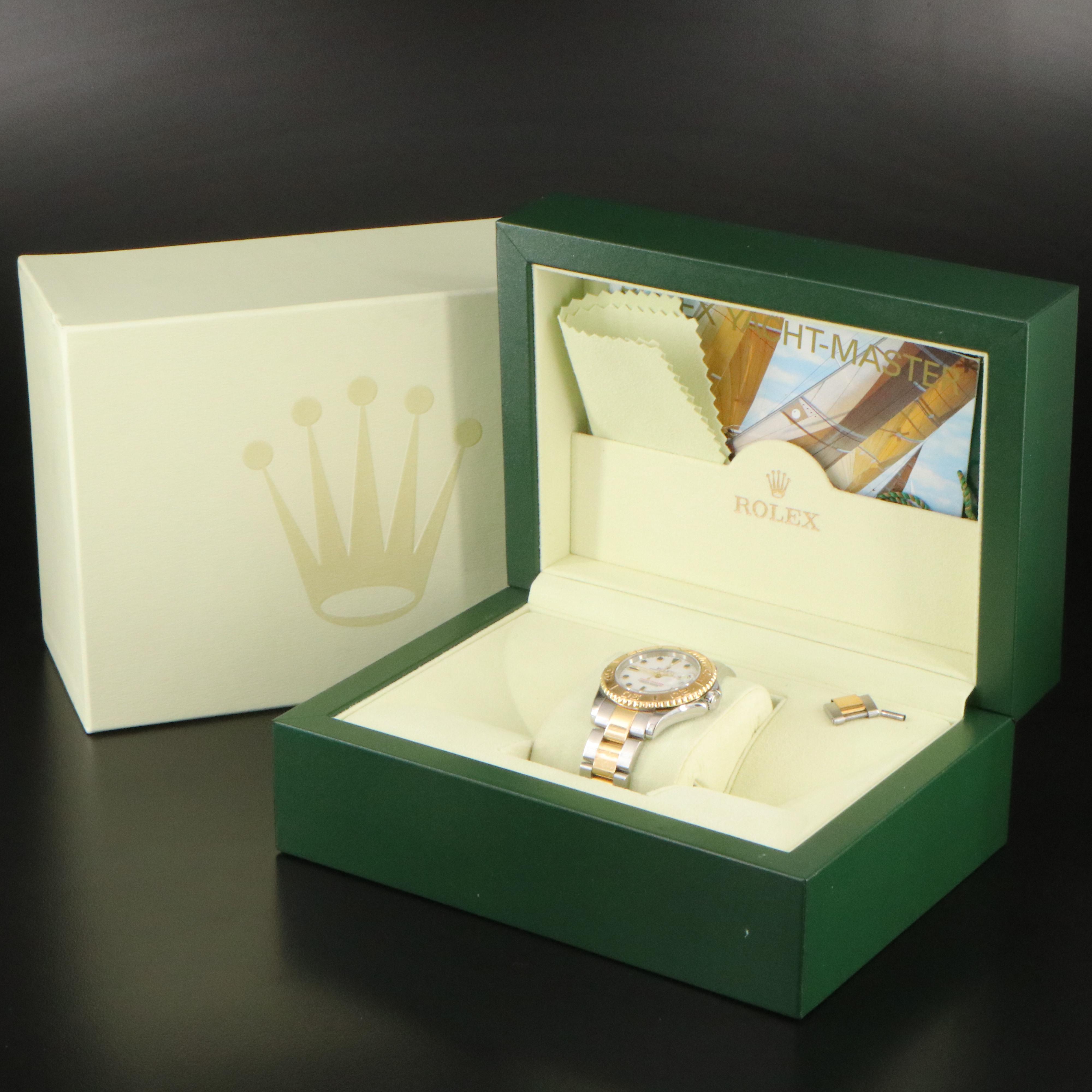 1999 Rolex Yacht-Master Two-Tone White Dial Watch