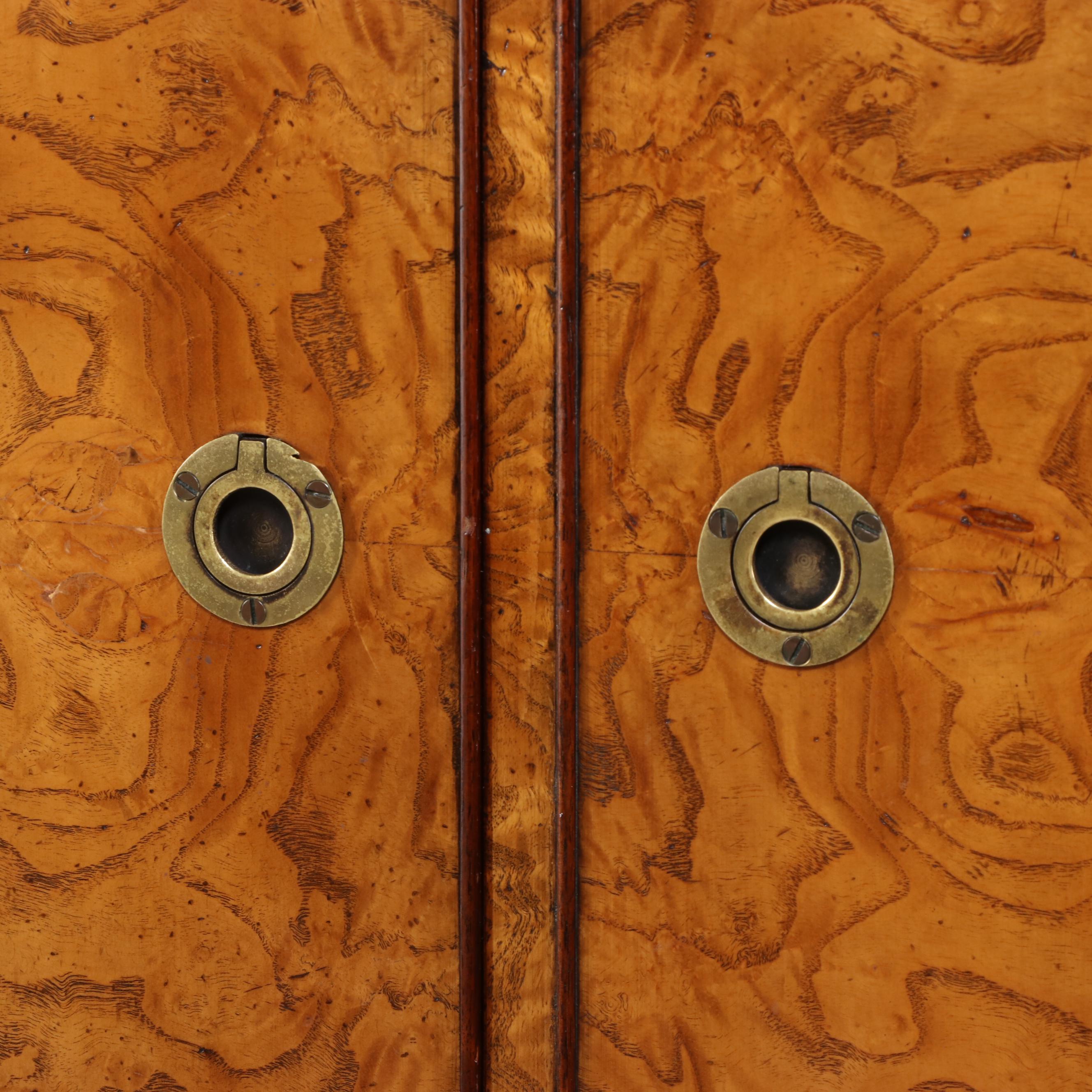 John Widdicomb Olive Ash Burl and Oak Armoire